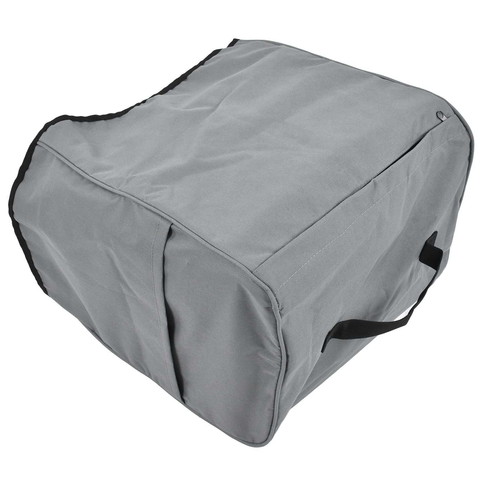 Grill Cover 600D Oxford Fabric Dustproof Barbecue Grill Protector with Zipped Pockets Gray - Image 5