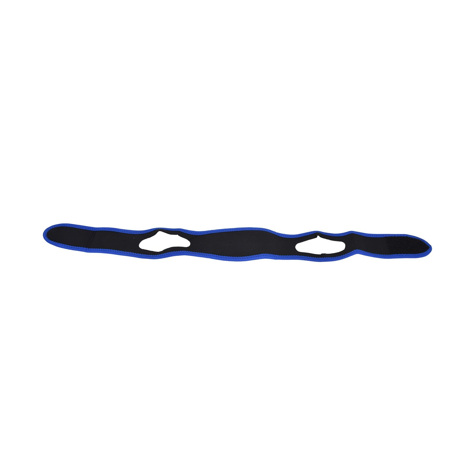 Snoring Stop Belt Adjustable Chin Strap Breathable Nylon Snoring Head Band for Men WomenBlue Black - Image 1