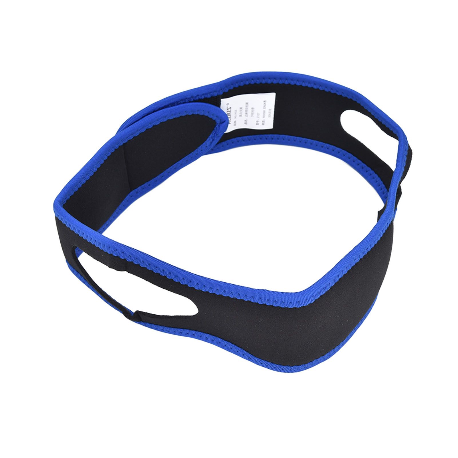 Snoring Stop Belt Adjustable Chin Strap Breathable Nylon Snoring Head Band for Men WomenBlue Black - Image 5
