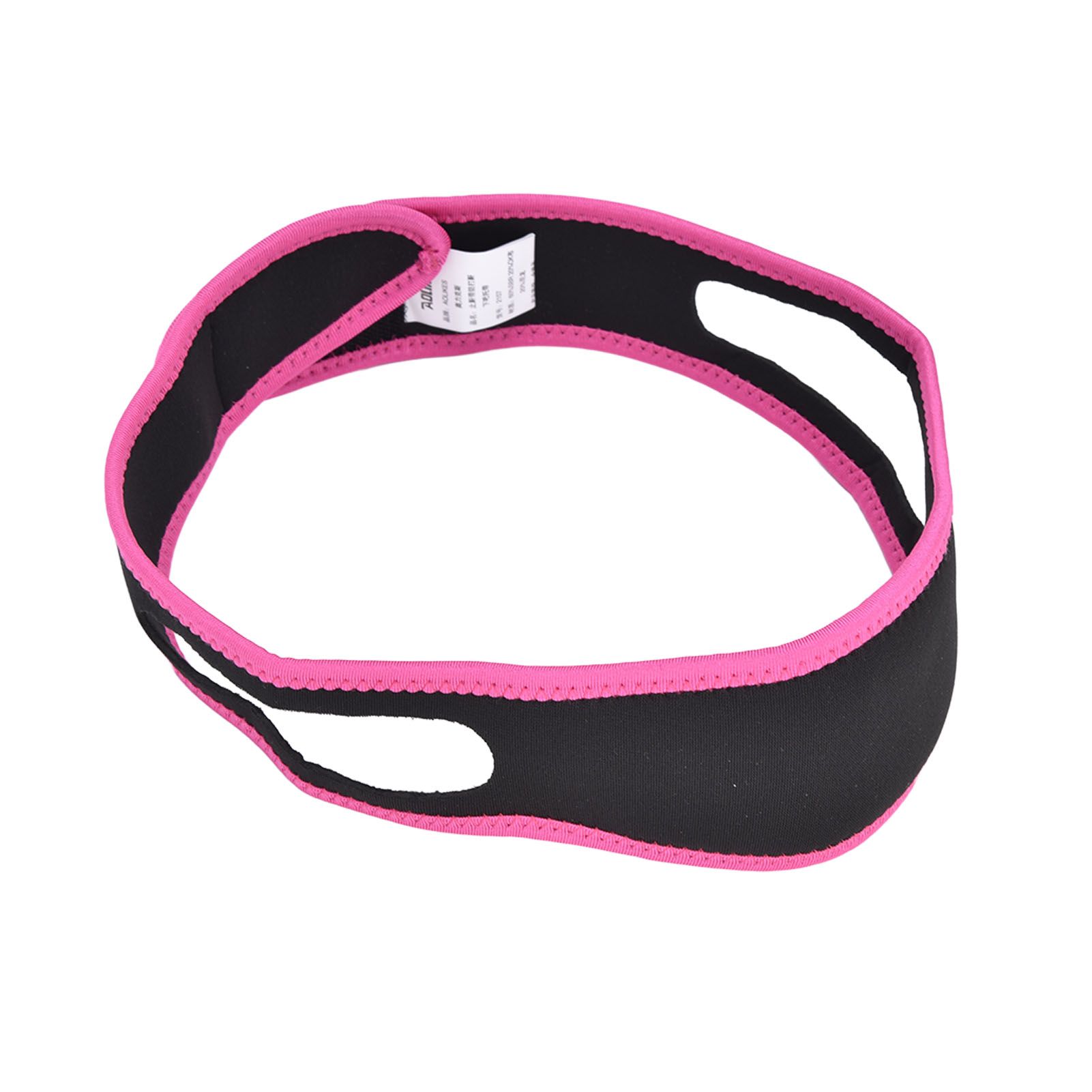 Snoring Stop Belt Adjustable Chin Strap Breathable Nylon Snoring Head Band for Men WomenRed Black - Image 2