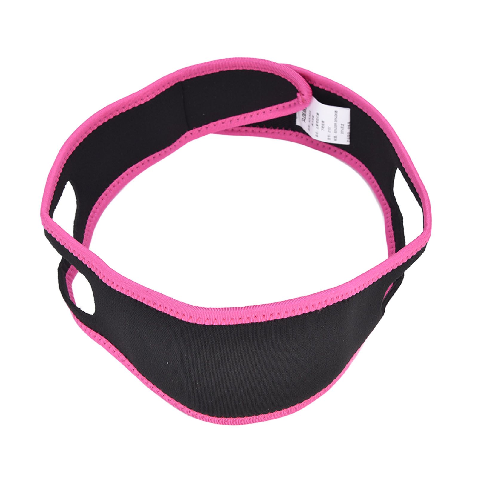 Snoring Stop Belt Adjustable Chin Strap Breathable Nylon Snoring Head Band for Men WomenRed Black - Image 3