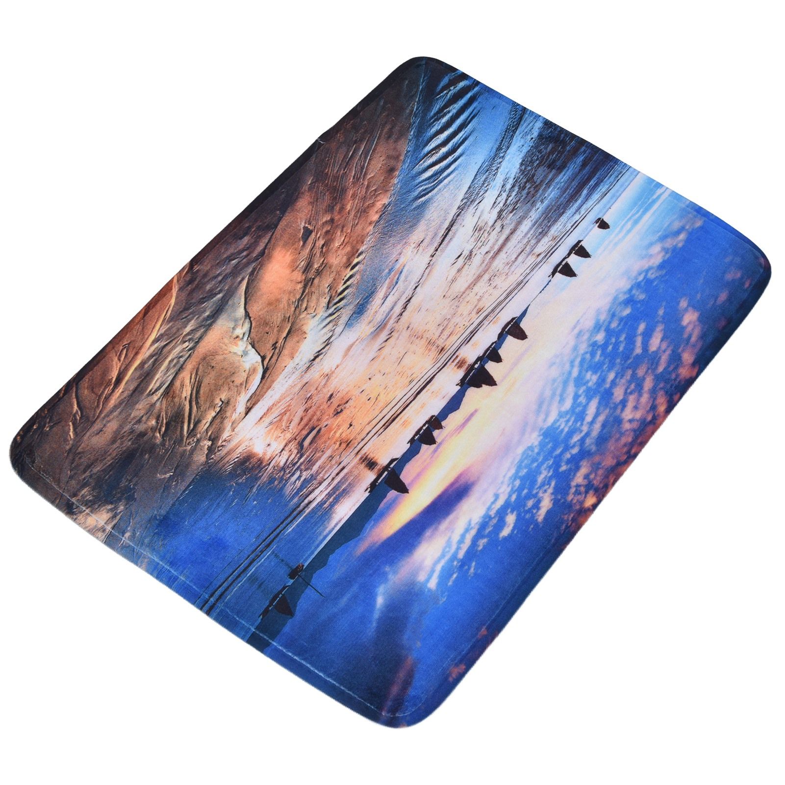 Household Bathroom Floor Carpet Water Absorption Anti Slip Flannel Mat for Door Toilet40x60cm - Image 4