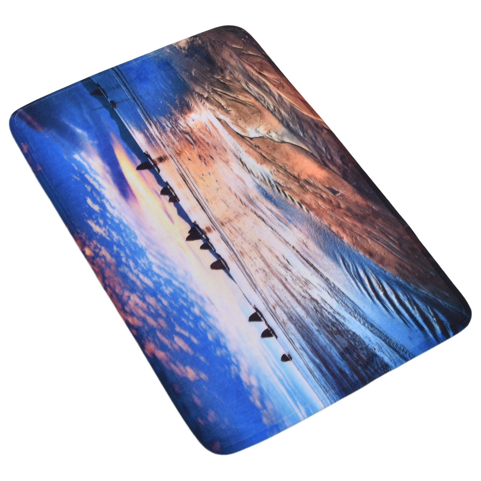 Household Bathroom Floor Carpet Water Absorption Anti Slip Flannel Mat for Door Toilet40x60cm - Image 8