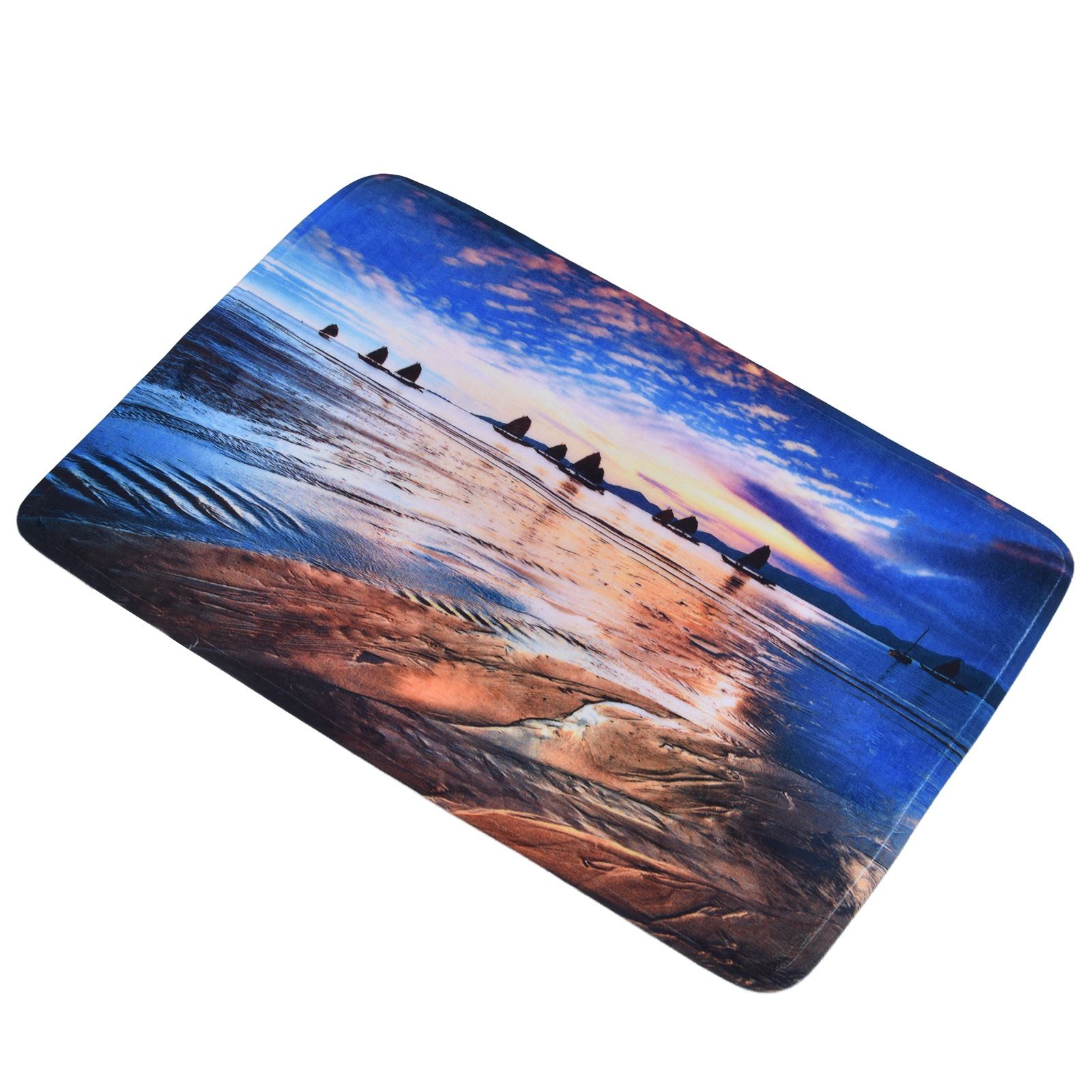 Household Bathroom Floor Carpet Water Absorption Anti Slip Flannel Mat for Door Toilet50x80cm - Image 5