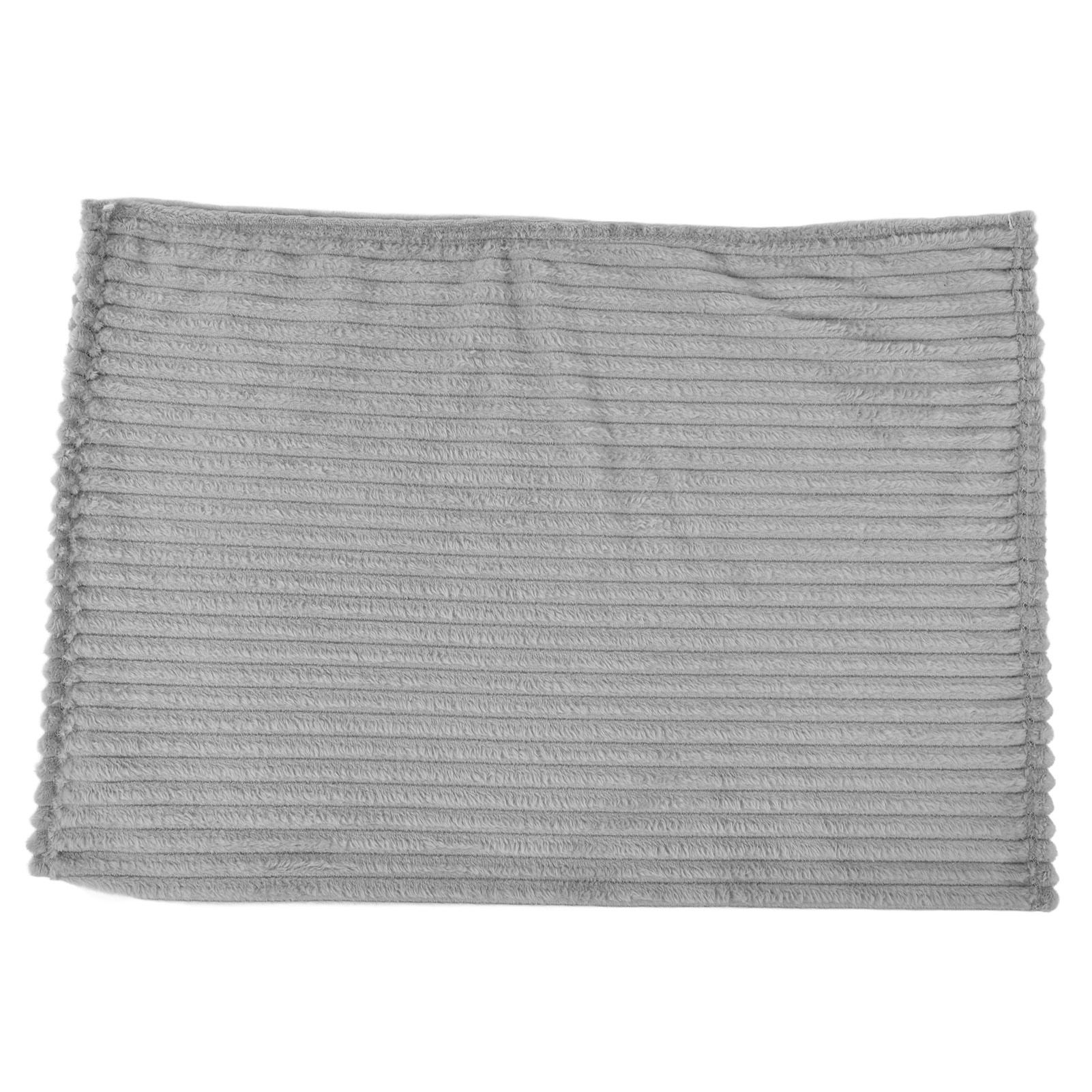 Flannel Throw Blanket Plush Fluffy Light Breathable Fine Workmanship Stylish Simple Soft BlanketGrey - Image 1