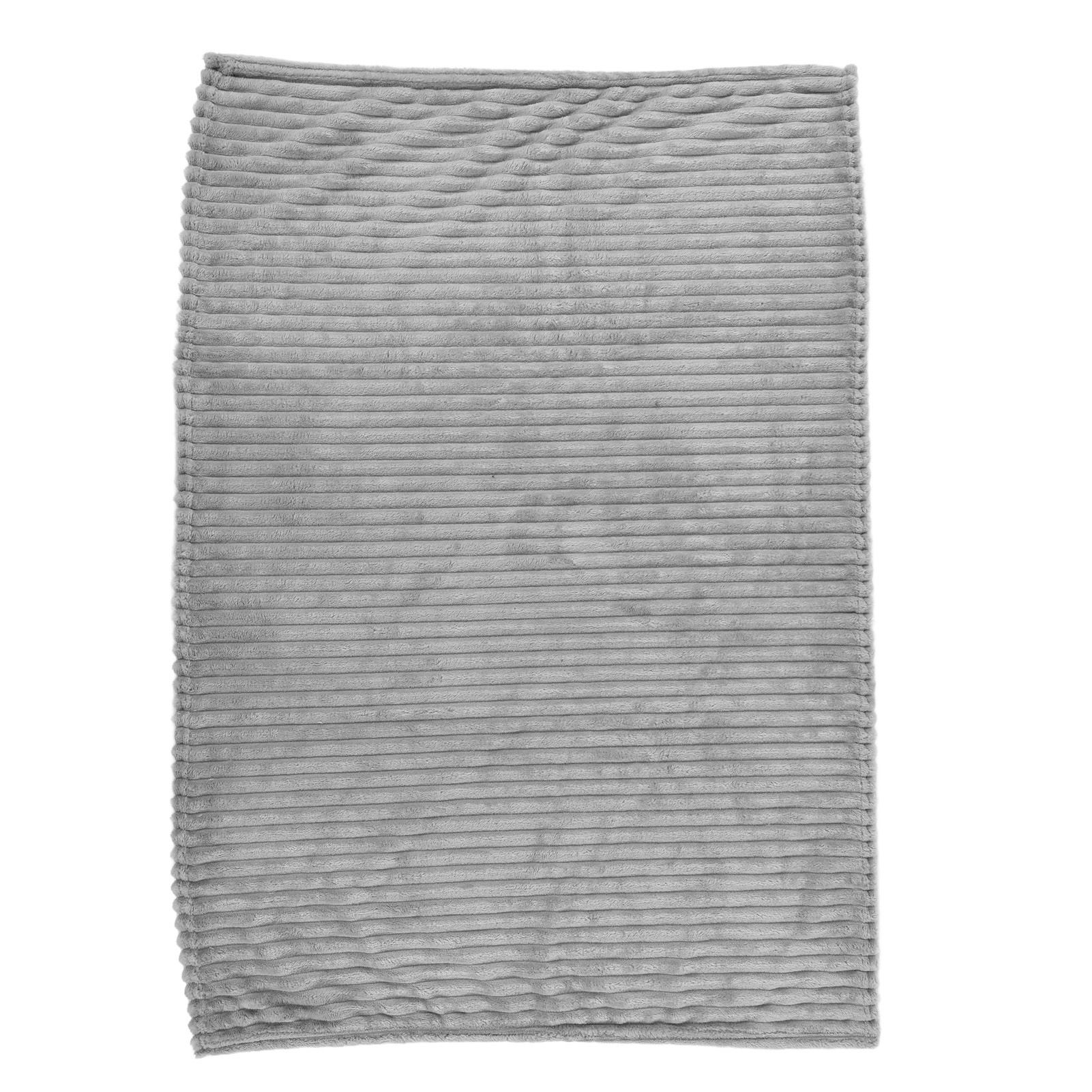 Flannel Throw Blanket Plush Fluffy Light Breathable Fine Workmanship Stylish Simple Soft BlanketGrey - Image 3