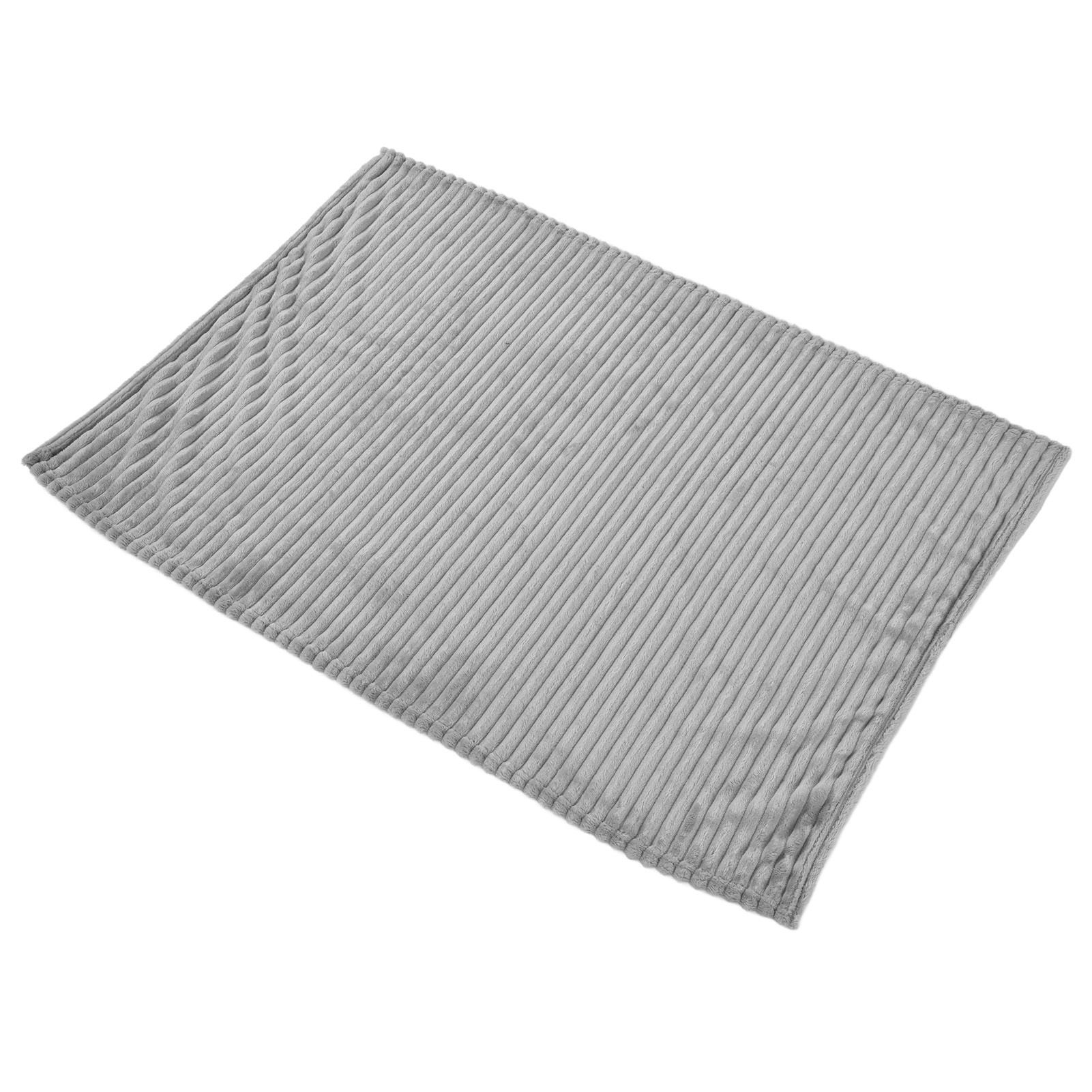 Flannel Throw Blanket Plush Fluffy Light Breathable Fine Workmanship Stylish Simple Soft BlanketGrey - Image 4