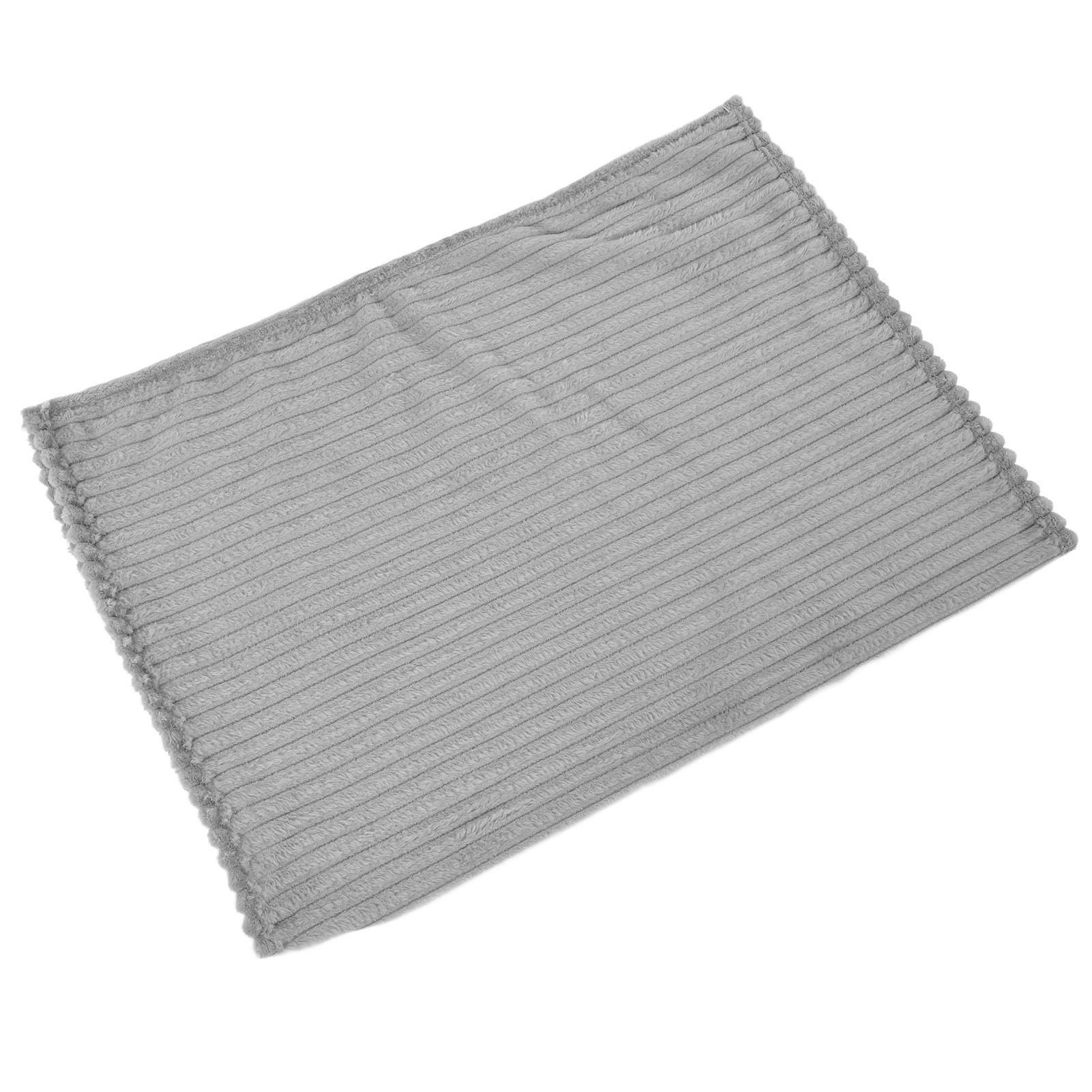 Flannel Throw Blanket Plush Fluffy Light Breathable Fine Workmanship Stylish Simple Soft BlanketGrey - Image 5