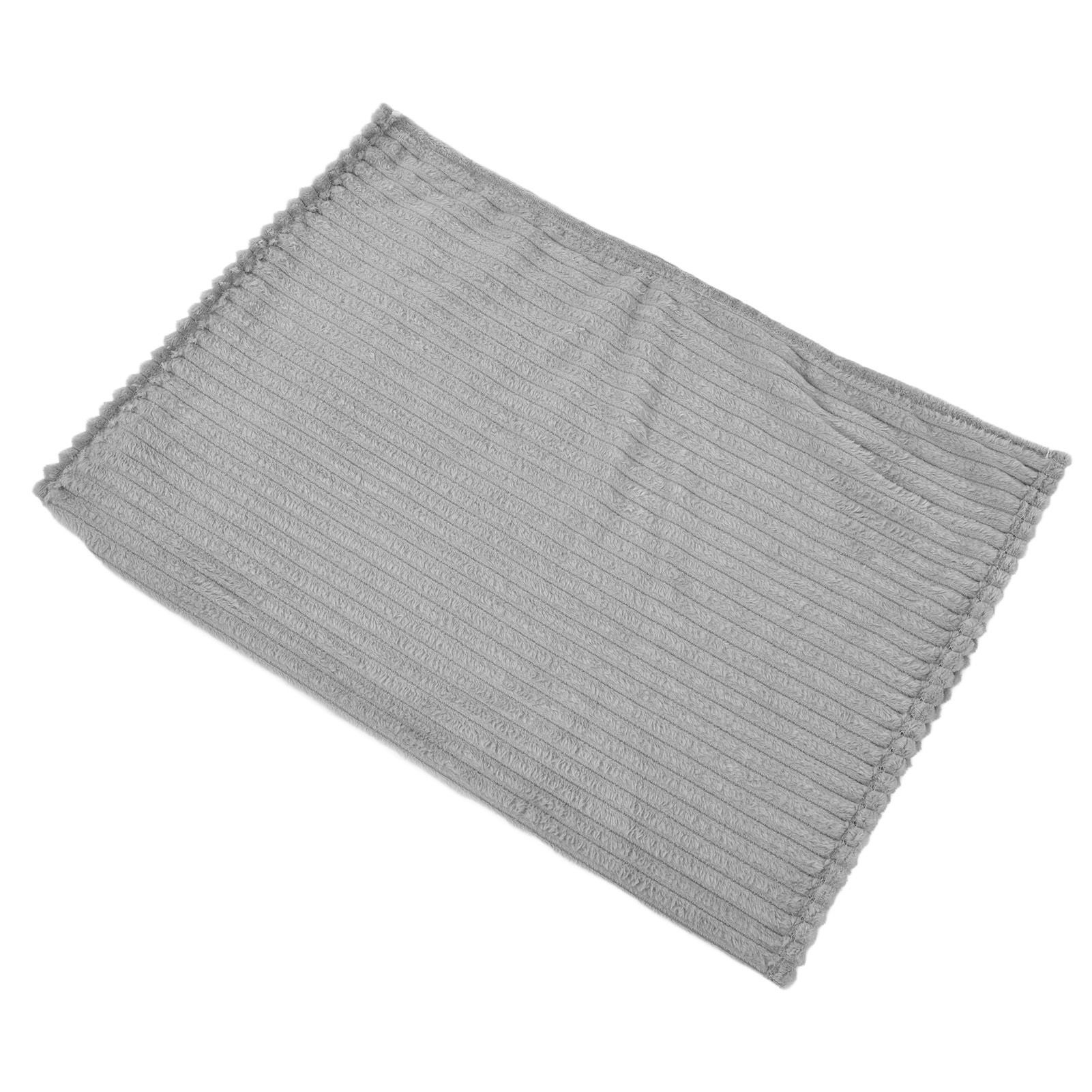 Flannel Throw Blanket Plush Fluffy Light Breathable Fine Workmanship Stylish Simple Soft BlanketGrey - Image 7