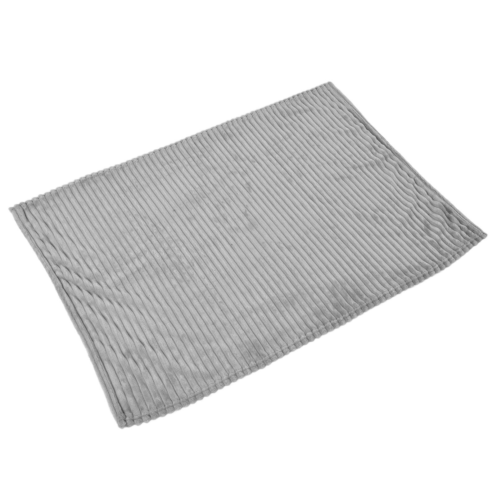 Flannel Throw Blanket Plush Fluffy Light Breathable Fine Workmanship Stylish Simple Soft BlanketGrey - Image 8