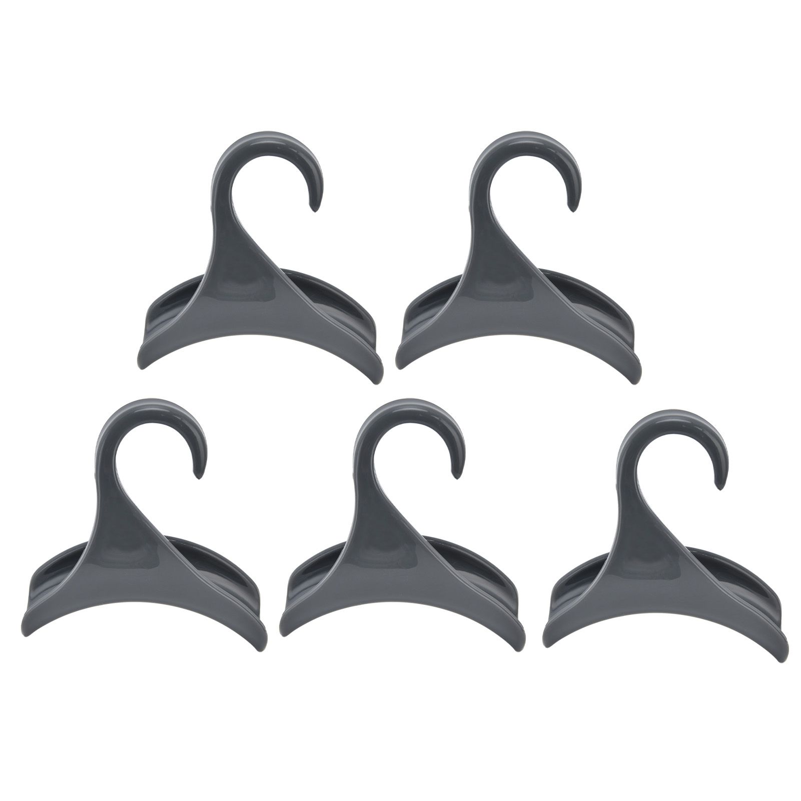 5Pcs Purse Door Hanger Bag Arc Closet Hanger Hook for Satchel Coat Haversack Belt StorageGrey - Image 2
