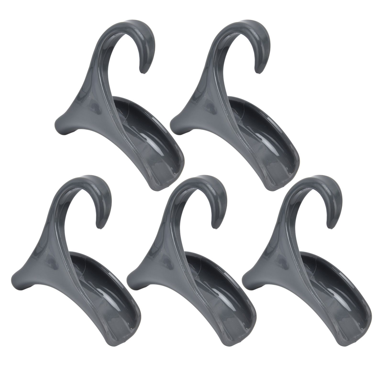 5Pcs Purse Door Hanger Bag Arc Closet Hanger Hook for Satchel Coat Haversack Belt StorageGrey - Image 3
