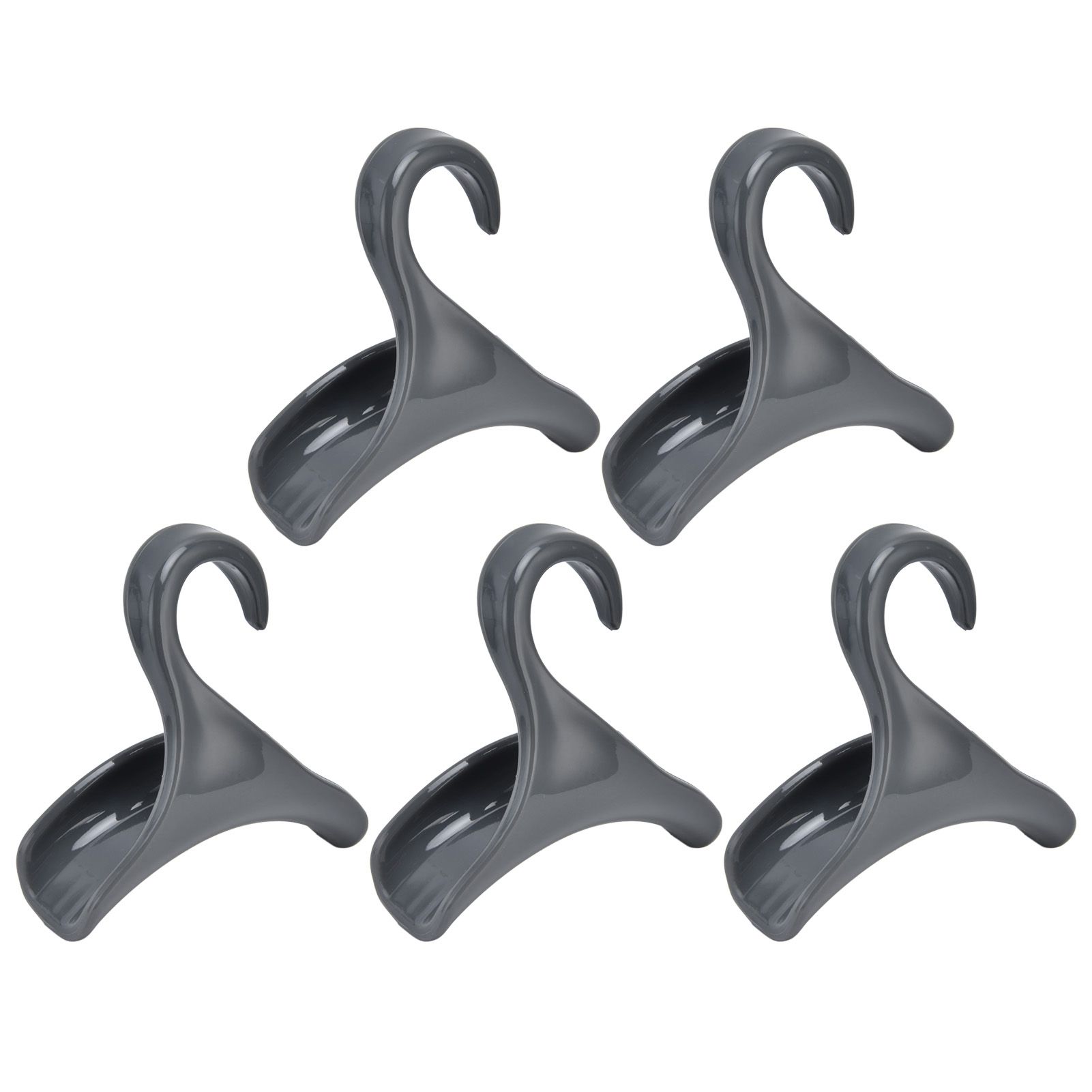 5Pcs Purse Door Hanger Bag Arc Closet Hanger Hook for Satchel Coat Haversack Belt StorageGrey - Image 7