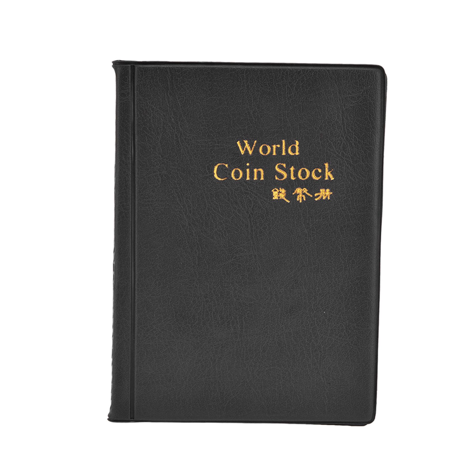 Coin Collection Book 120 PVC Pockets PU Cover Transparent Design Soft Highly Durable Clear Texture Coin AlbumBlack - Image 1