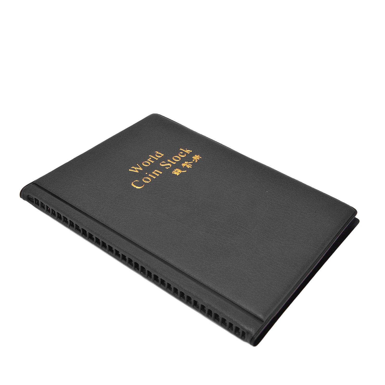 Coin Collection Book 120 PVC Pockets PU Cover Transparent Design Soft Highly Durable Clear Texture Coin AlbumBlack - Image 4