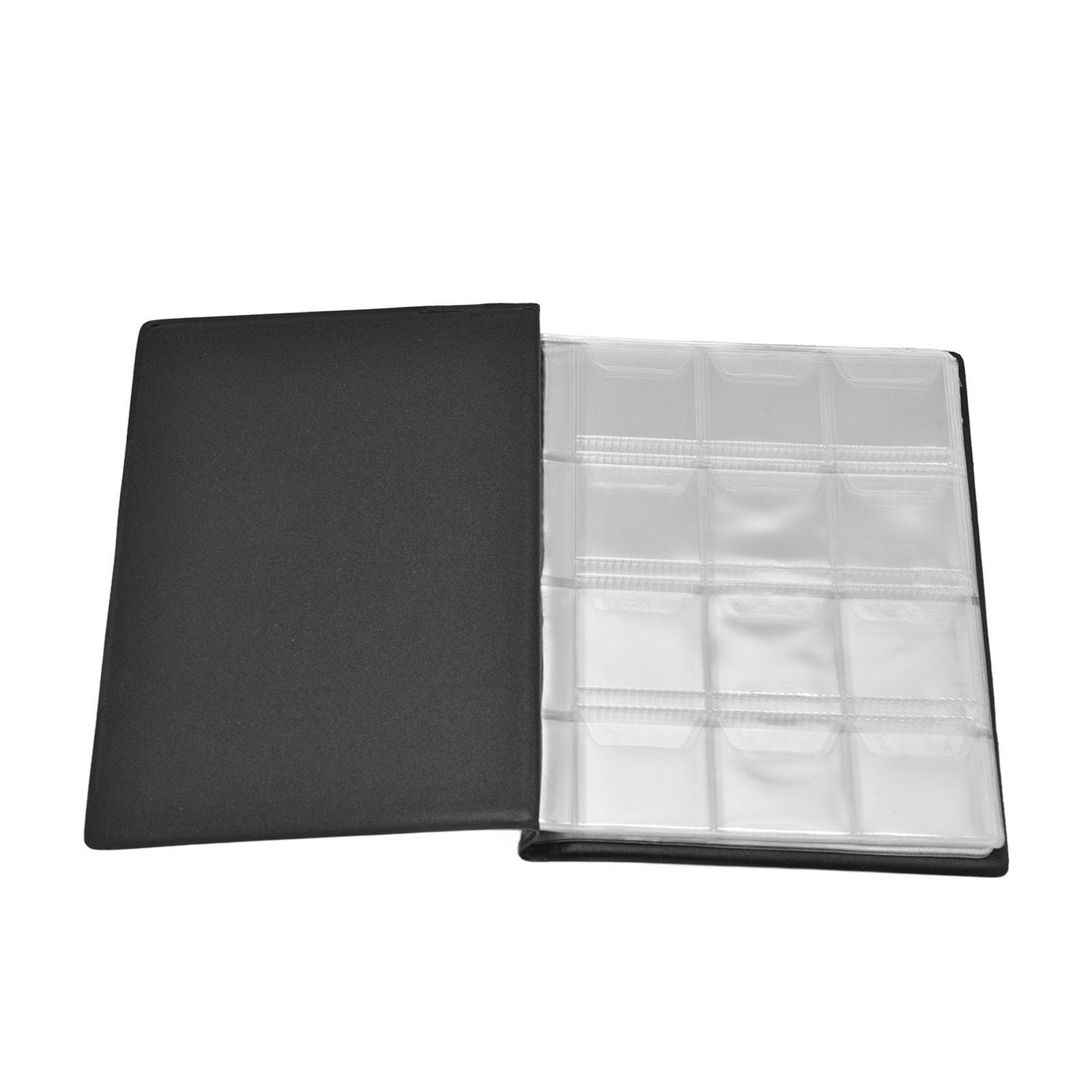 Coin Collection Book 120 PVC Pockets PU Cover Transparent Design Soft Highly Durable Clear Texture Coin AlbumBlack - Image 5