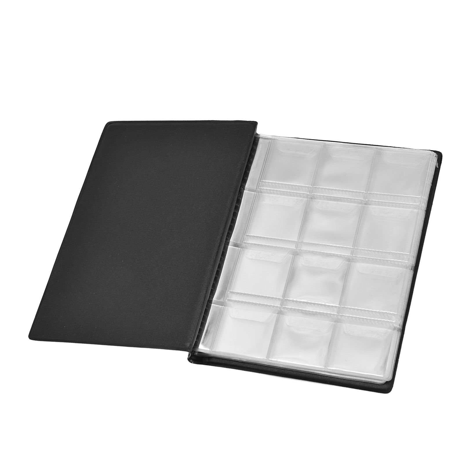 Coin Collection Book 120 PVC Pockets PU Cover Transparent Design Soft Highly Durable Clear Texture Coin AlbumBlack - Image 6