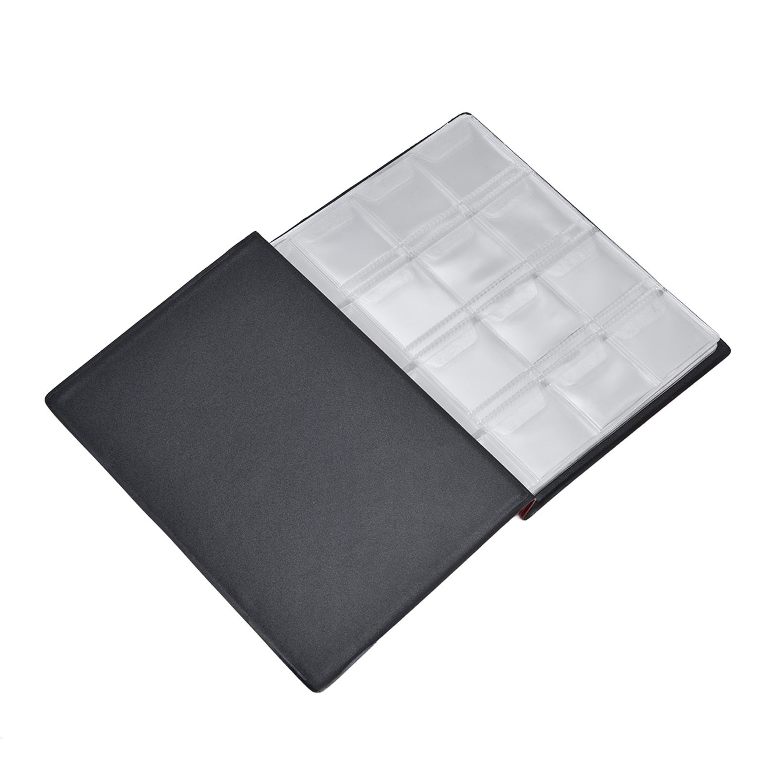 Coin Collection Book 120 PVC Pockets PU Cover Transparent Design Soft Highly Durable Clear Texture Coin AlbumRed - Image 6