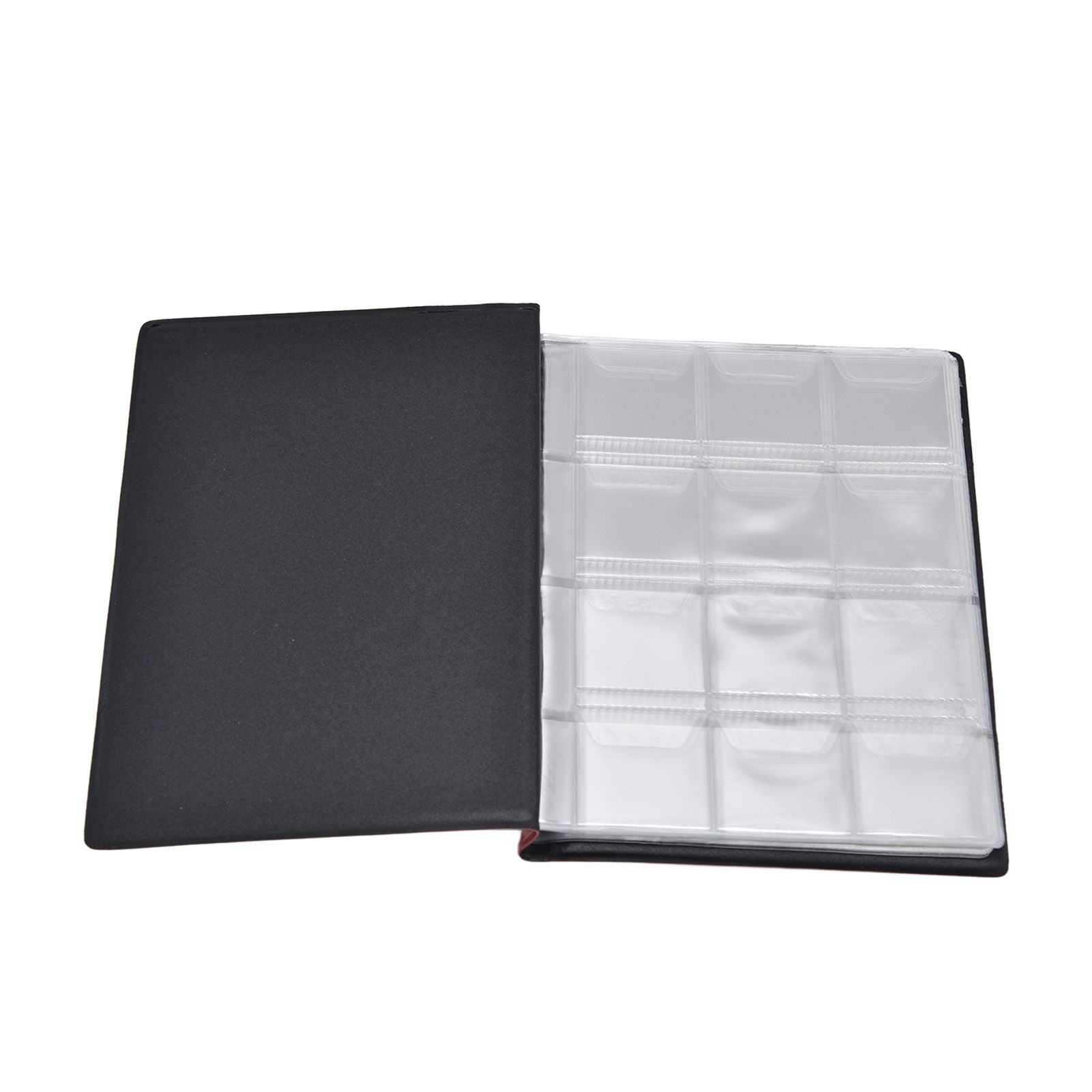 Coin Collection Book 120 PVC Pockets PU Cover Transparent Design Soft Highly Durable Clear Texture Coin AlbumRed - Image 8