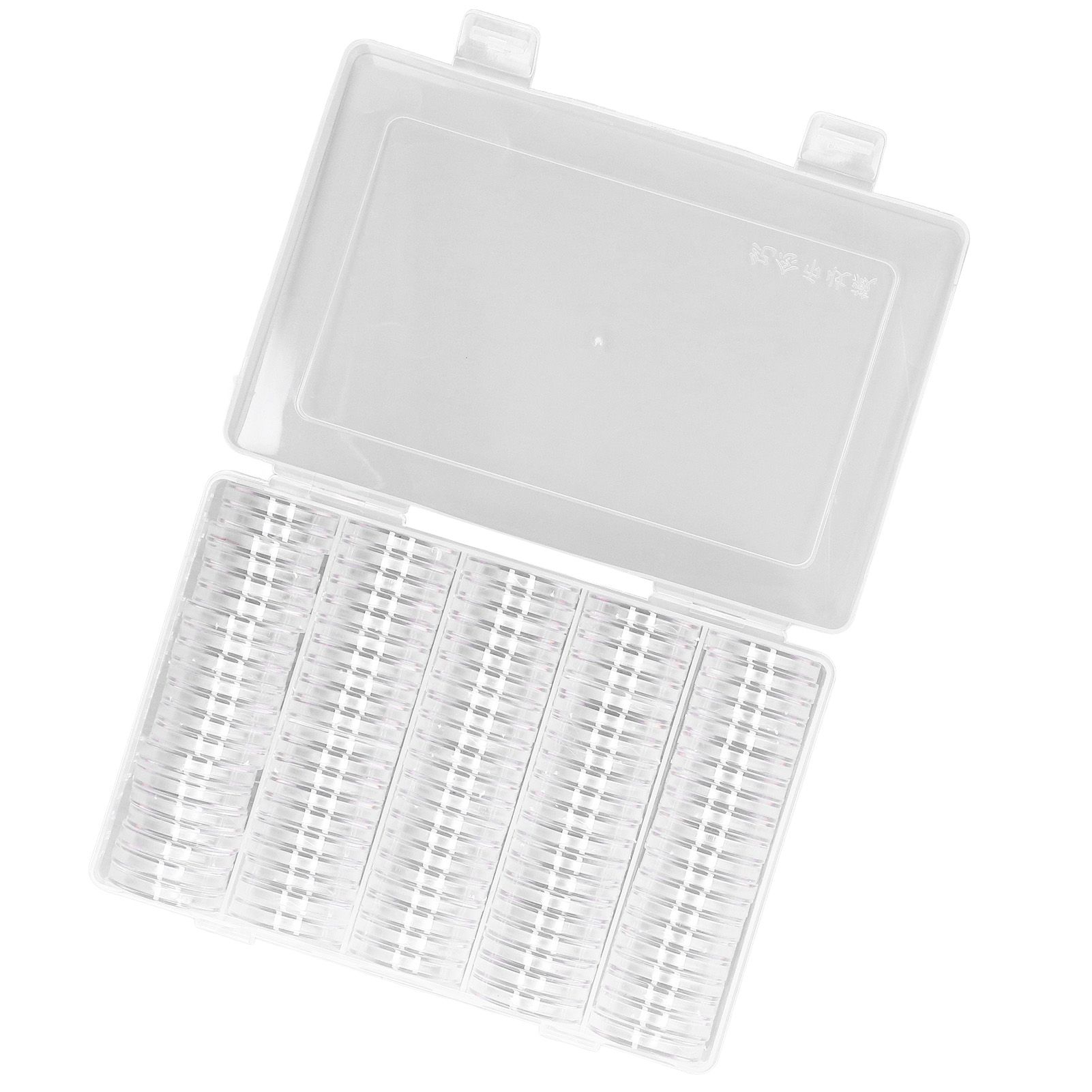 Coin Holder 100 Pieces Storage Plastic Transparent Coin Storage Box with Coin Capsules for Coin Collection Exhibition - Image 3