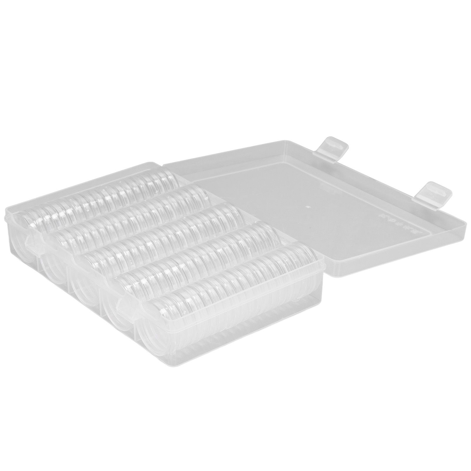 Coin Holder 100 Pieces Storage Plastic Transparent Coin Storage Box with Coin Capsules for Coin Collection Exhibition - Image 5