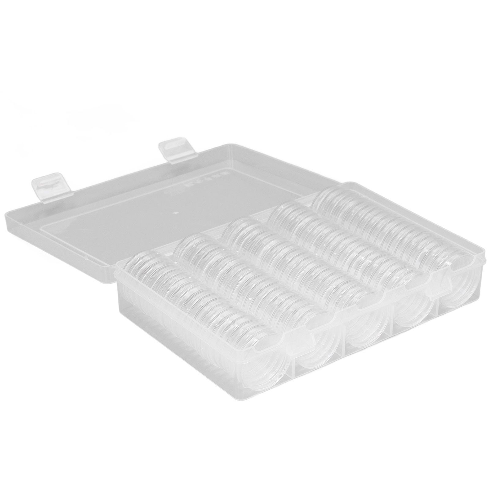 Coin Holder 100 Pieces Storage Plastic Transparent Coin Storage Box with Coin Capsules for Coin Collection Exhibition - Image 7