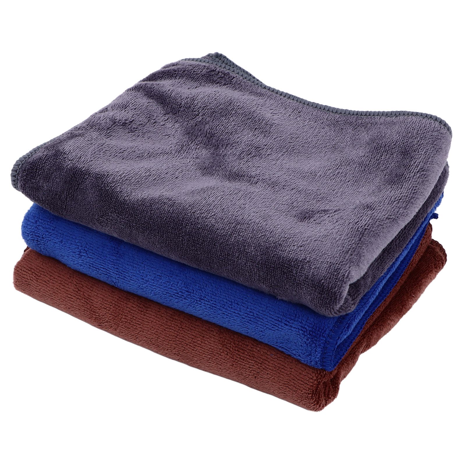 3Pcs Multifunctional Microfiber Car Towels Super Absorben Car Wash Drying Towels Double Sided Cleaning Cloth - Image 3