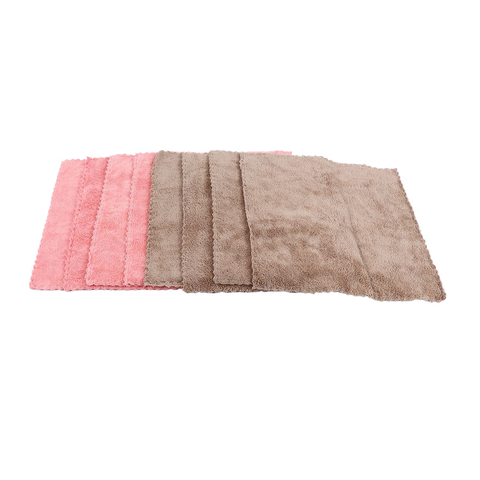 8pcs/set Super Absorbent Microfiber Kitchen Dish Cloth Anti Sticking Oil Cleaning Towel - Image 3