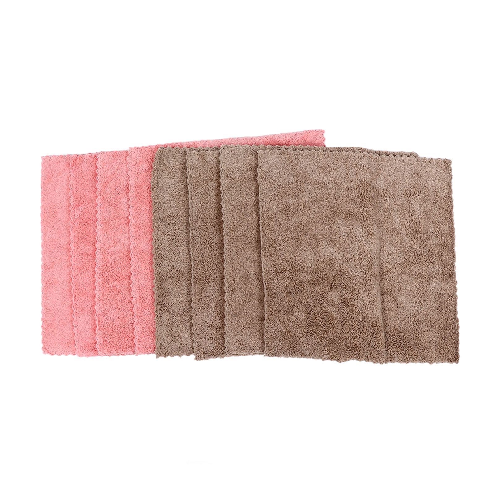 8pcs/set Super Absorbent Microfiber Kitchen Dish Cloth Anti Sticking Oil Cleaning Towel - Image 7