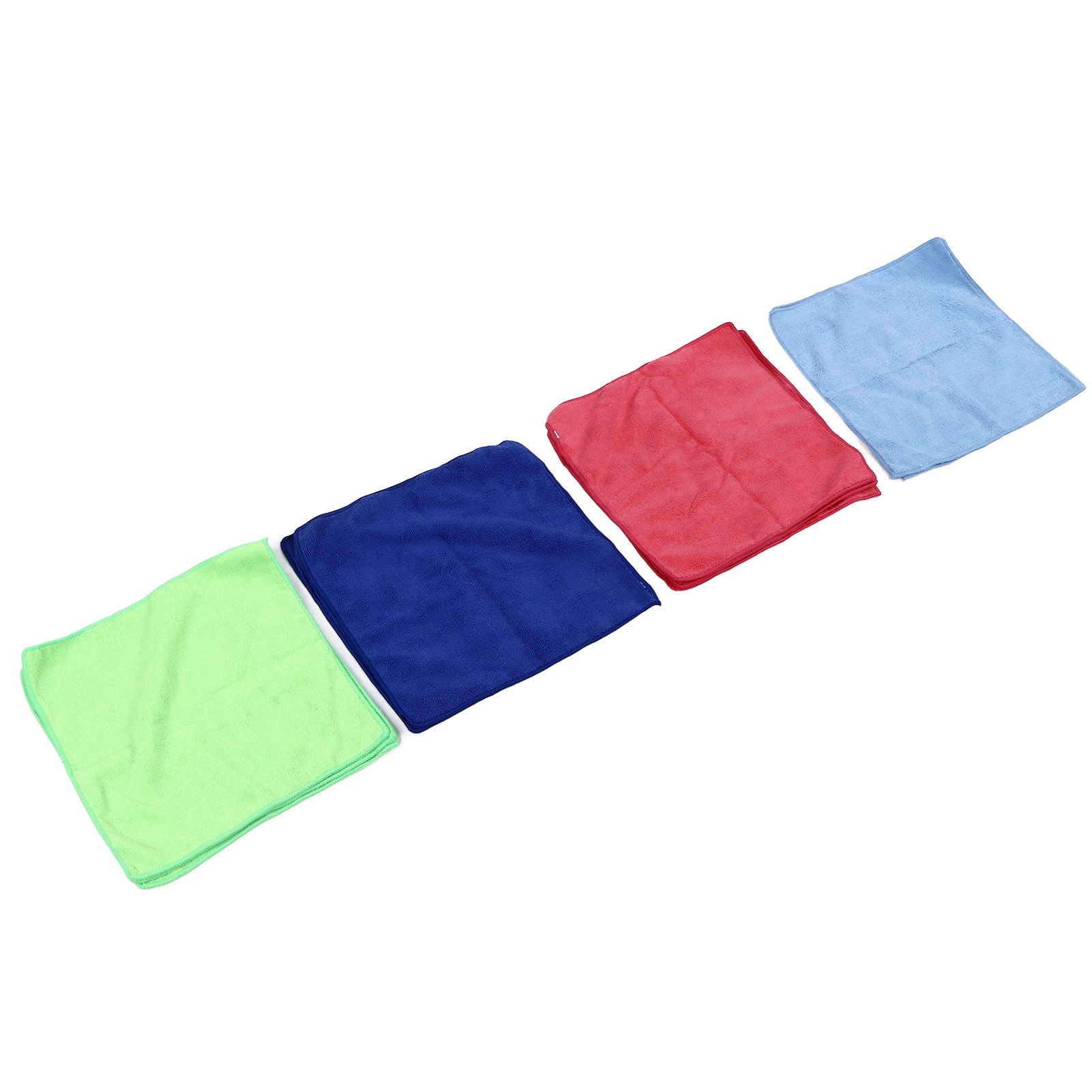12pcs Cleaning Cloth 4 Different Colors Strong Water Absorption Reusable Microfiber Towels for Kitchen Car Furniture - Image 6