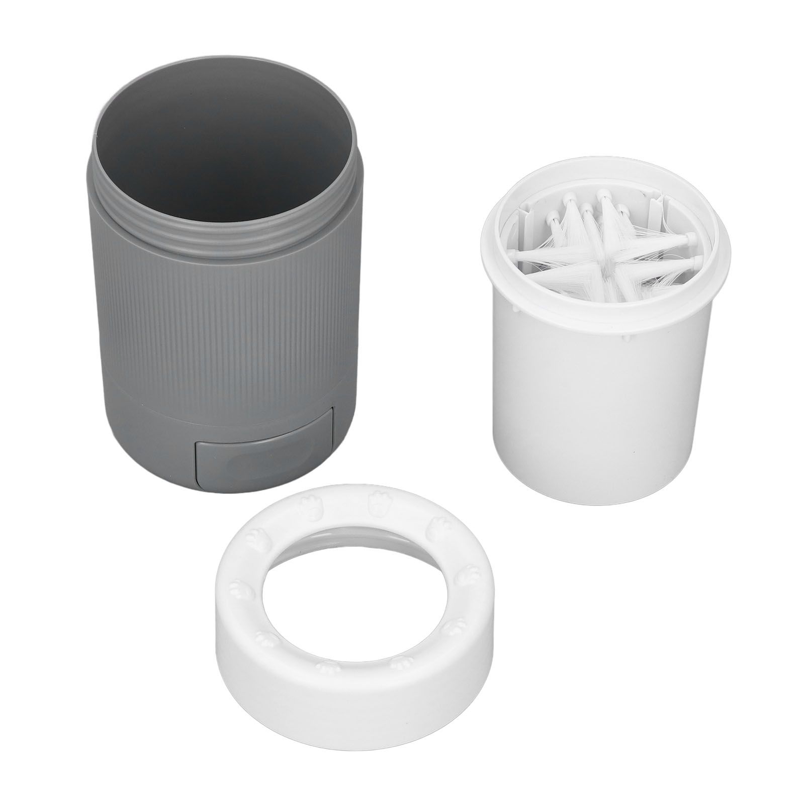Dog Paw Cleaner Semi Automatic Portable Dog Foot Washing Cup for Pets Cats and DogsGrey - Image 1