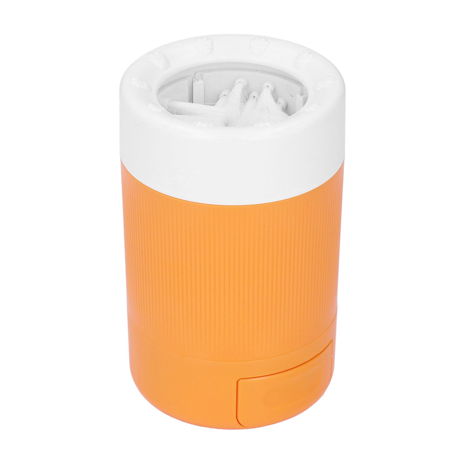 Dog Paw Cleaner Semi Automatic Portable Dog Foot Washing Cup for Pets Cats and DogsOrange - Image 2