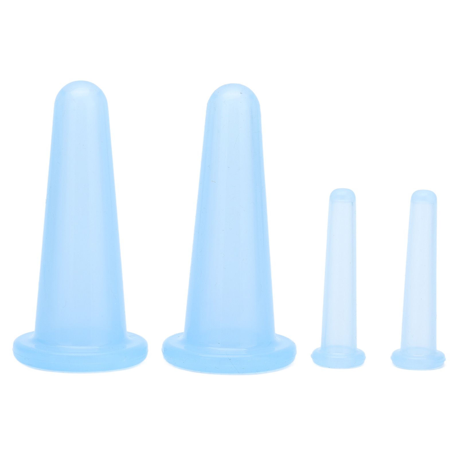 4pcs Cupping Set Massage Therapy Cups Convenient Practical Compact Lightweight Soft Flexible Cleanable Face MassagerBlue - Image 1