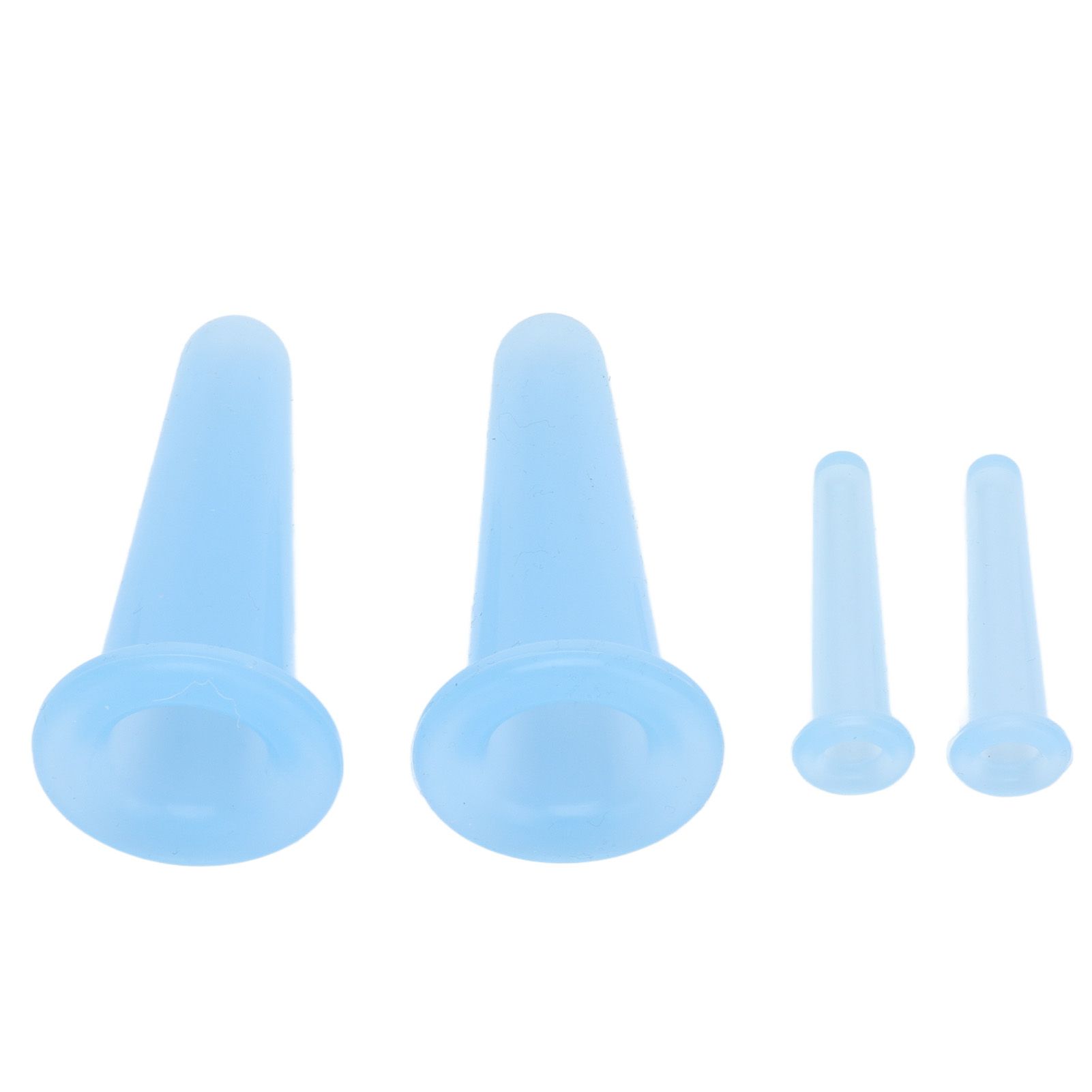 4pcs Cupping Set Massage Therapy Cups Convenient Practical Compact Lightweight Soft Flexible Cleanable Face MassagerBlue - Image 2
