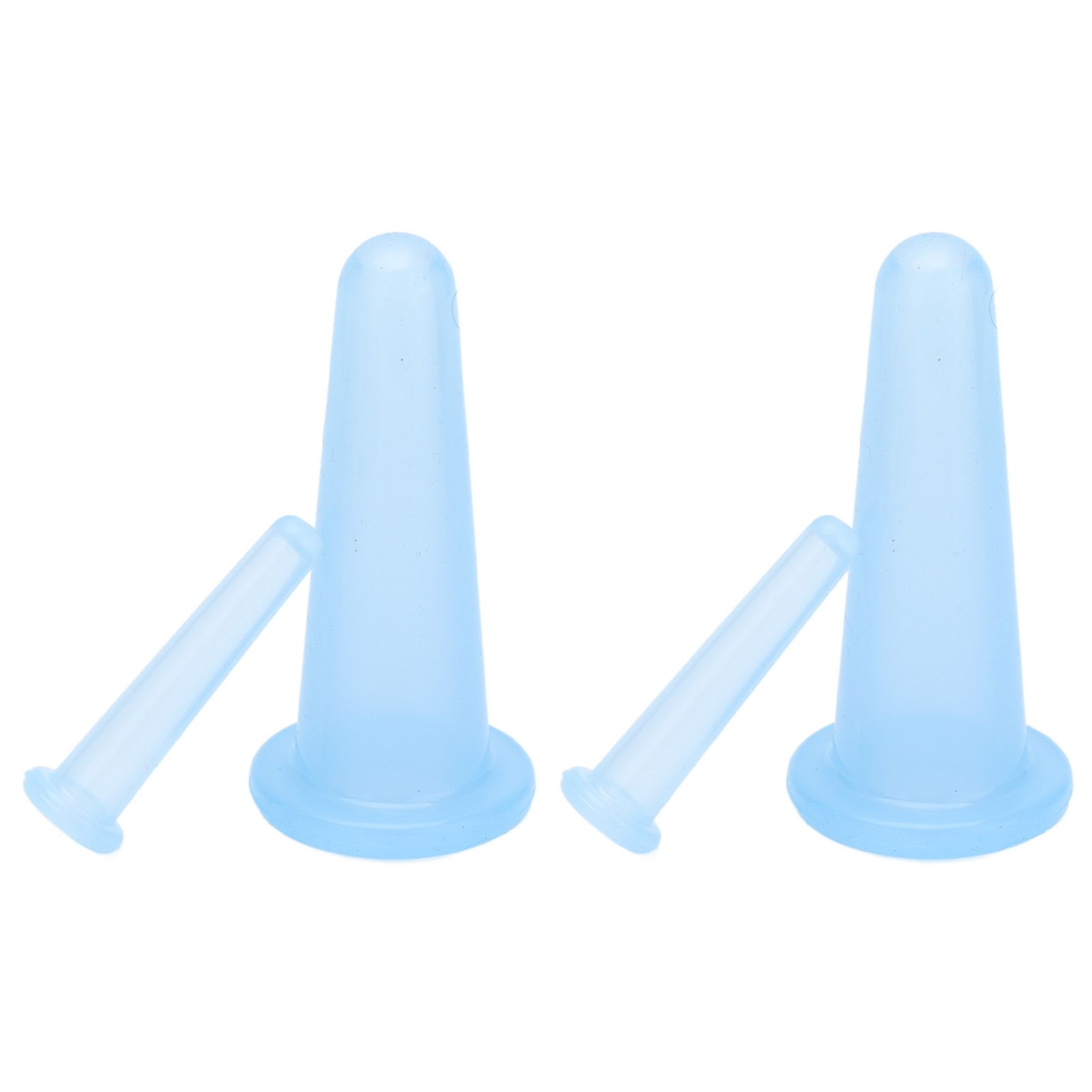 4pcs Cupping Set Massage Therapy Cups Convenient Practical Compact Lightweight Soft Flexible Cleanable Face MassagerBlue - Image 4
