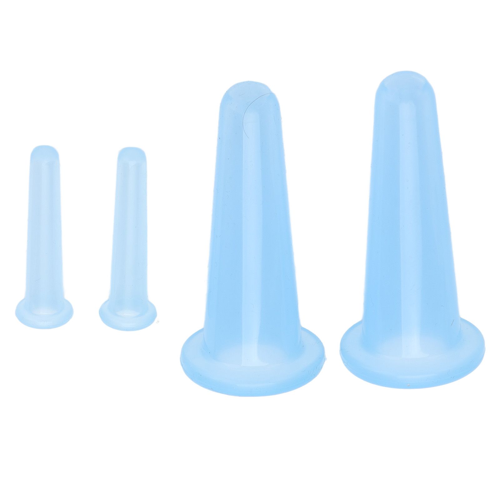 4pcs Cupping Set Massage Therapy Cups Convenient Practical Compact Lightweight Soft Flexible Cleanable Face MassagerBlue - Image 6