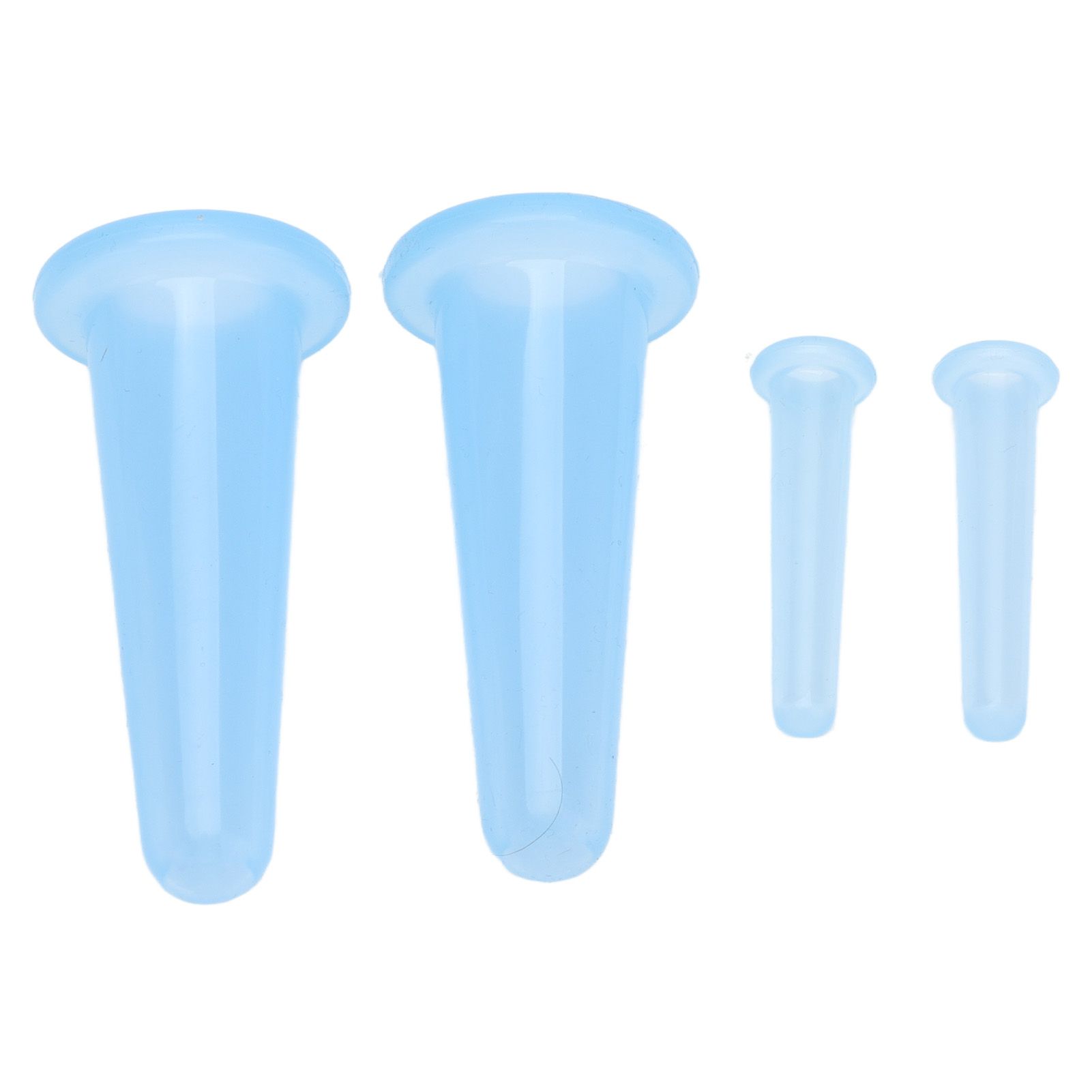 4pcs Cupping Set Massage Therapy Cups Convenient Practical Compact Lightweight Soft Flexible Cleanable Face MassagerBlue - Image 7
