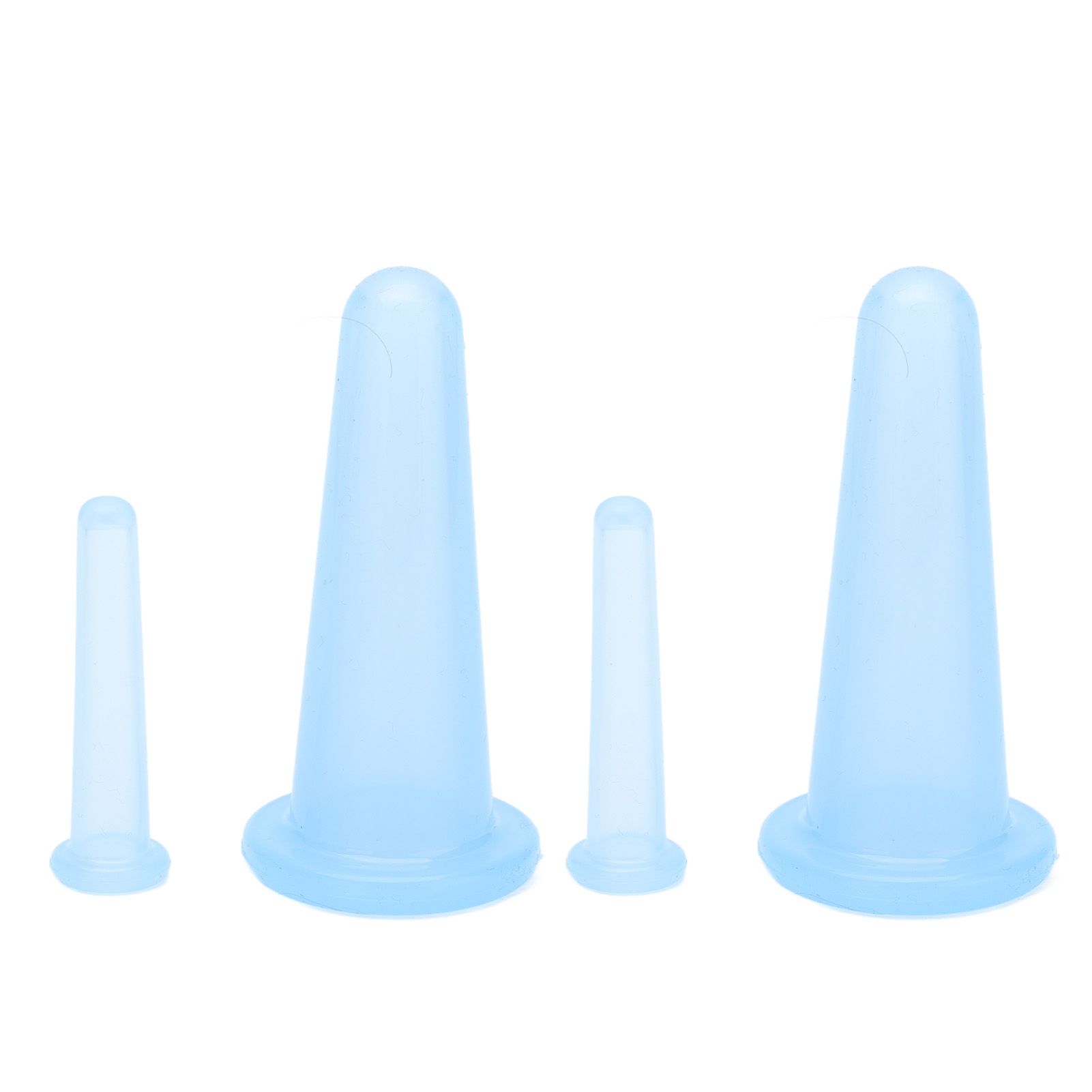 4pcs Cupping Set Massage Therapy Cups Convenient Practical Compact Lightweight Soft Flexible Cleanable Face MassagerBlue - Image 8