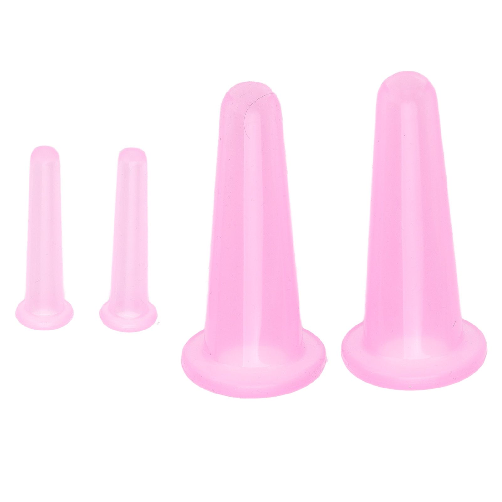 4pcs Cupping Set Massage Therapy Cups Convenient Practical Compact Lightweight Soft Flexible Cleanable Face MassagerPink - Image 6