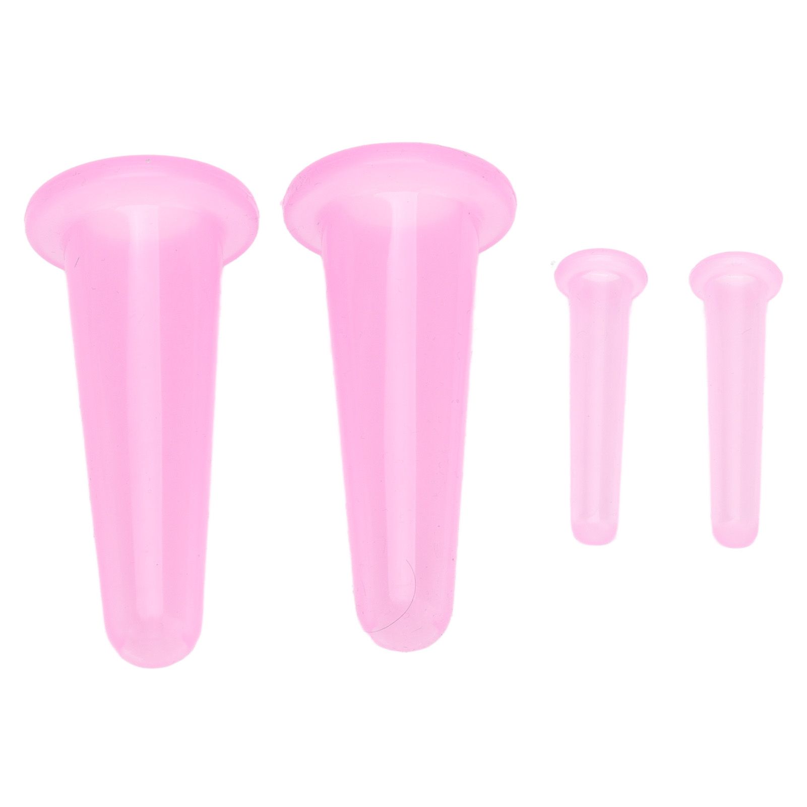 4pcs Cupping Set Massage Therapy Cups Convenient Practical Compact Lightweight Soft Flexible Cleanable Face MassagerPink - Image 7