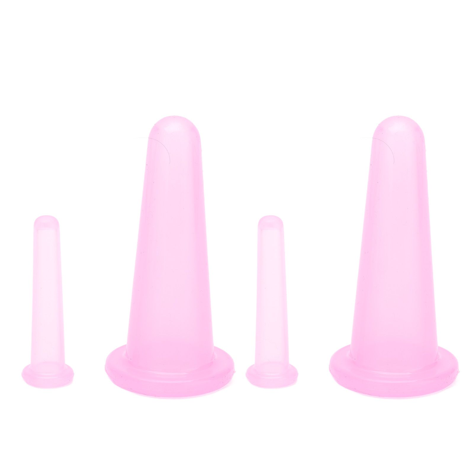 4pcs Cupping Set Massage Therapy Cups Convenient Practical Compact Lightweight Soft Flexible Cleanable Face MassagerPink - Image 8