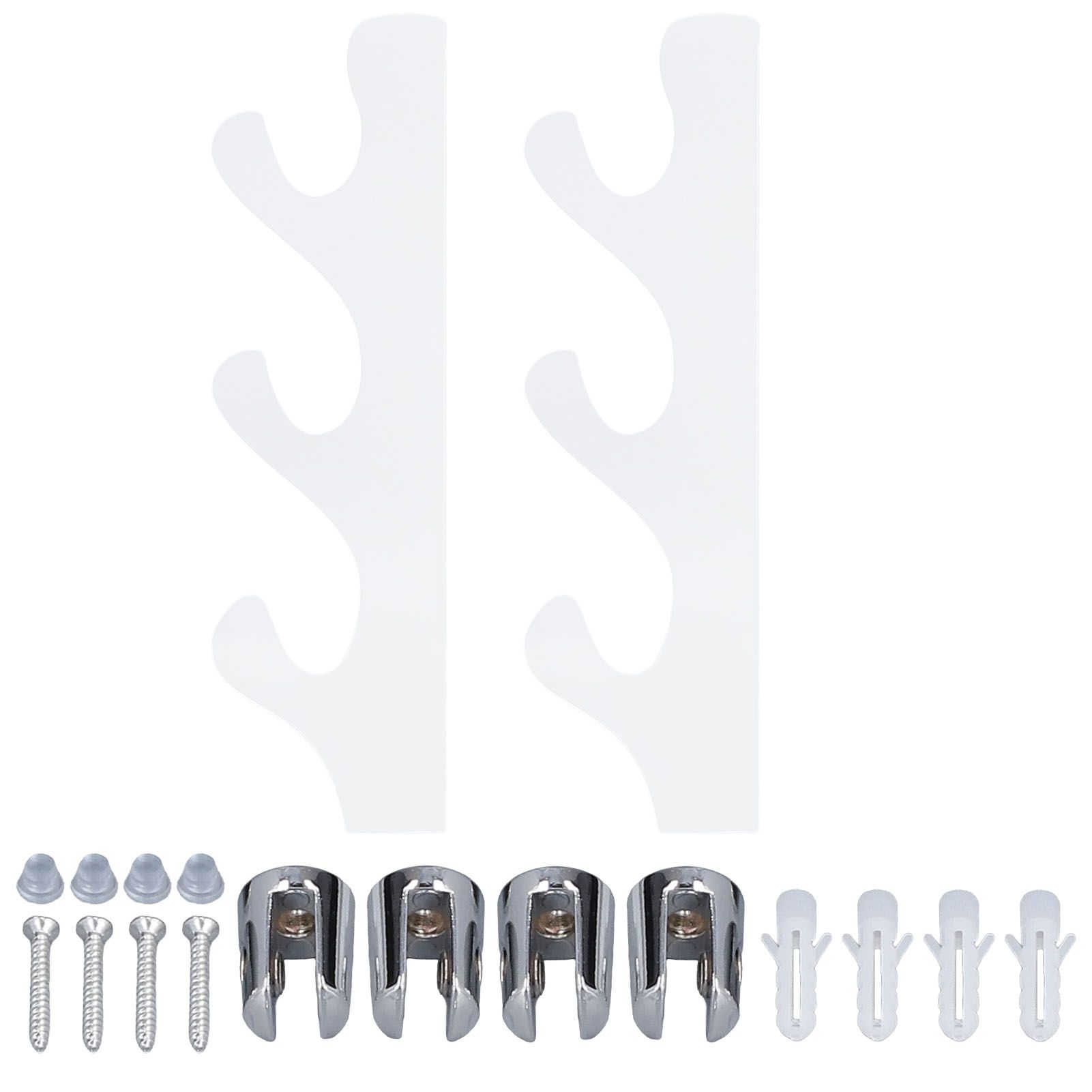 1 Pair Sword Stand Acrylic Three Layer Wall Mounted Sword Display Stand Support for All SwordsTransparent - Image 1