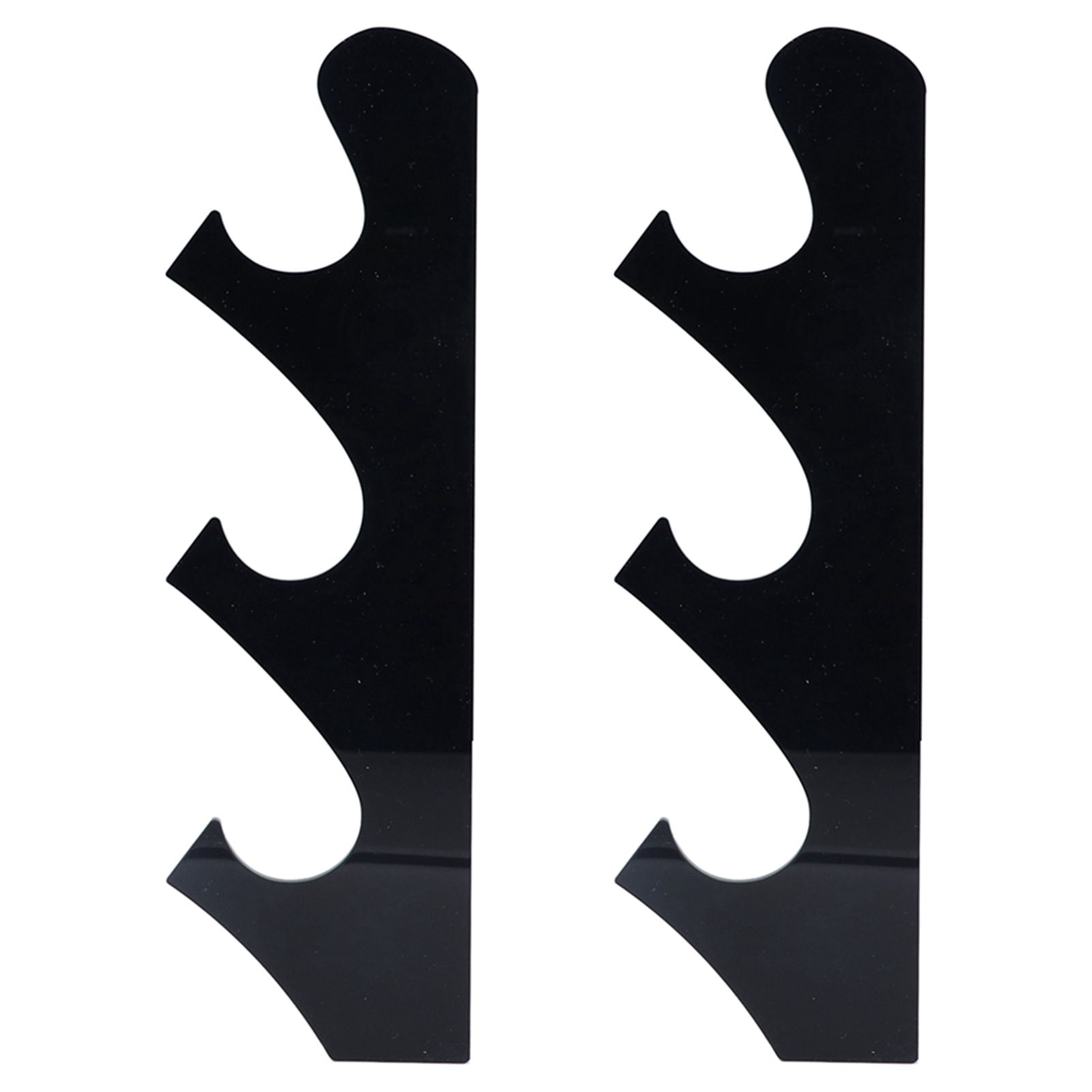 1 Pair Sword Holder Stand Sword Display Rack Wall Mounted Samurai Sword Hanger for HomeBlack - Image 3