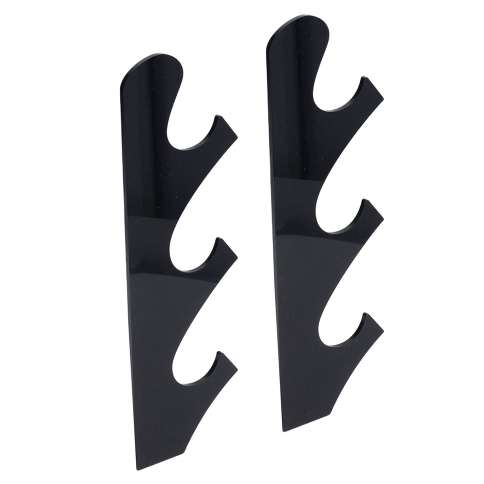 1 Pair Sword Holder Stand Sword Display Rack Wall Mounted Samurai Sword Hanger for HomeBlack - Image 4