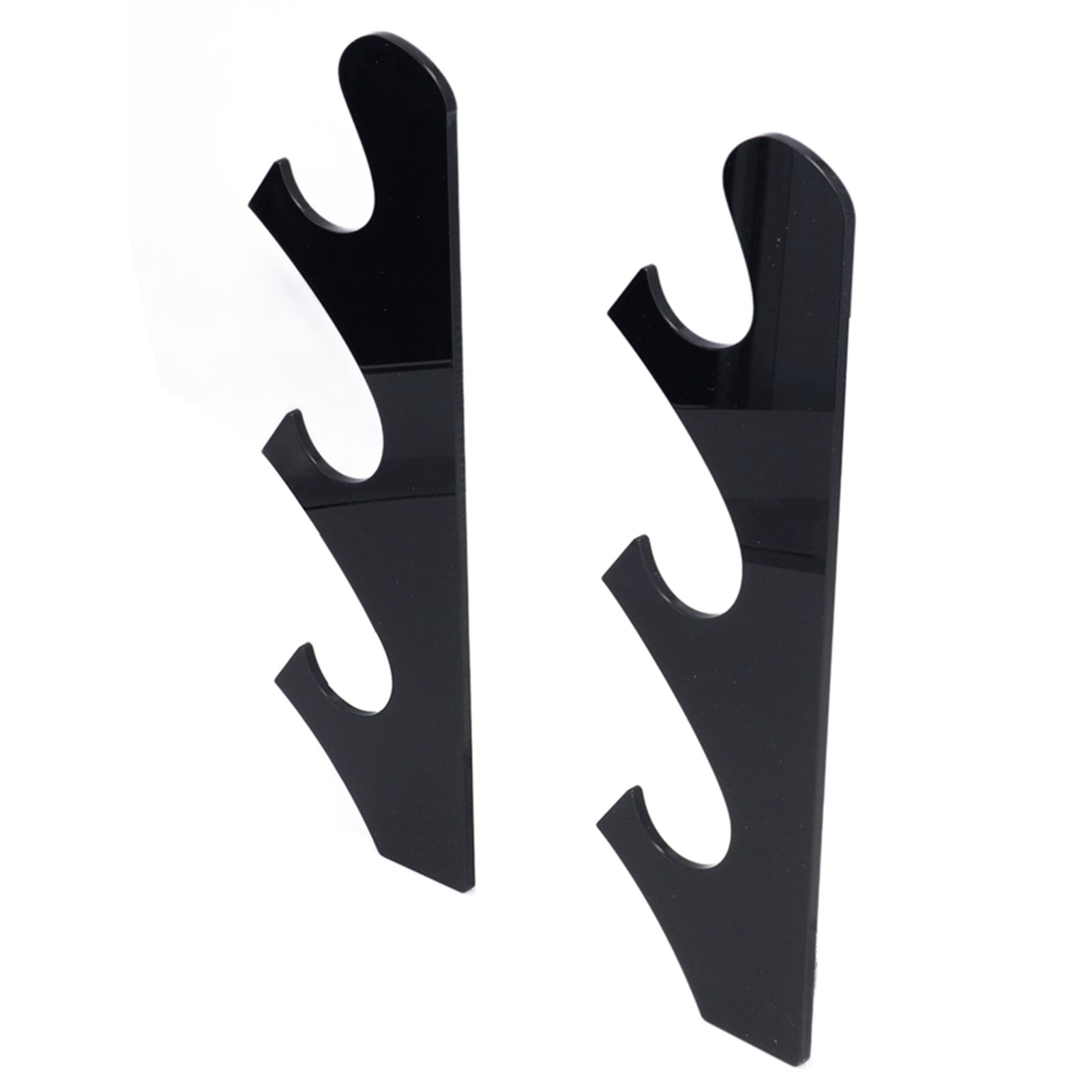 1 Pair Sword Holder Stand Sword Display Rack Wall Mounted Samurai Sword Hanger for HomeBlack - Image 5