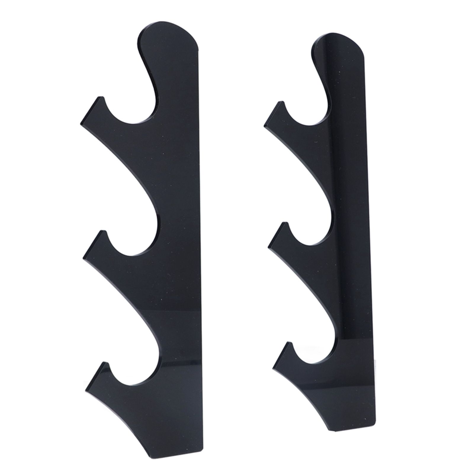 1 Pair Sword Holder Stand Sword Display Rack Wall Mounted Samurai Sword Hanger for HomeBlack - Image 7