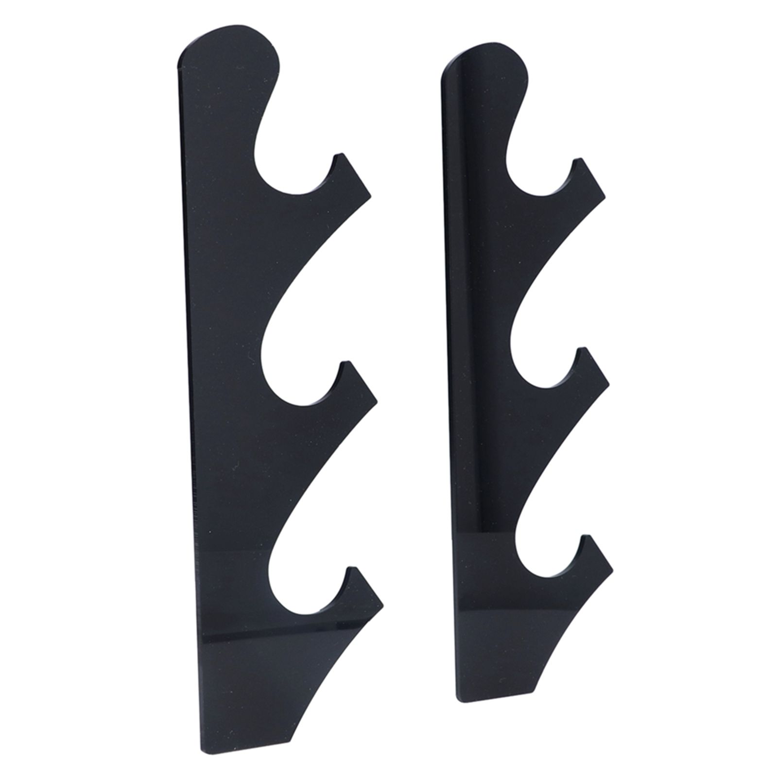 1 Pair Sword Holder Stand Sword Display Rack Wall Mounted Samurai Sword Hanger for HomeBlack - Image 8