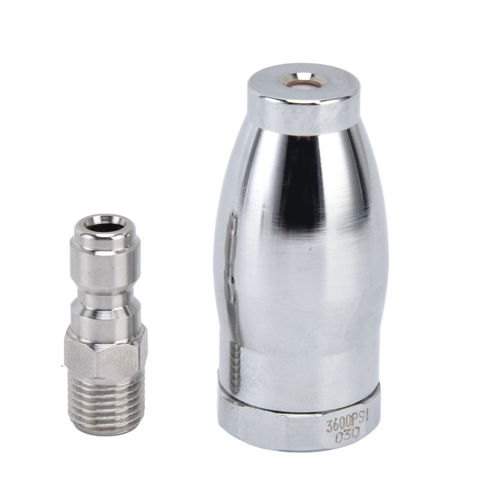 High Pressure Washer 3600PSI Rotating Turbo Nozzle with 1/4in Quick Connect Plug Stainless Steel Rotating Nozzle - Image 2