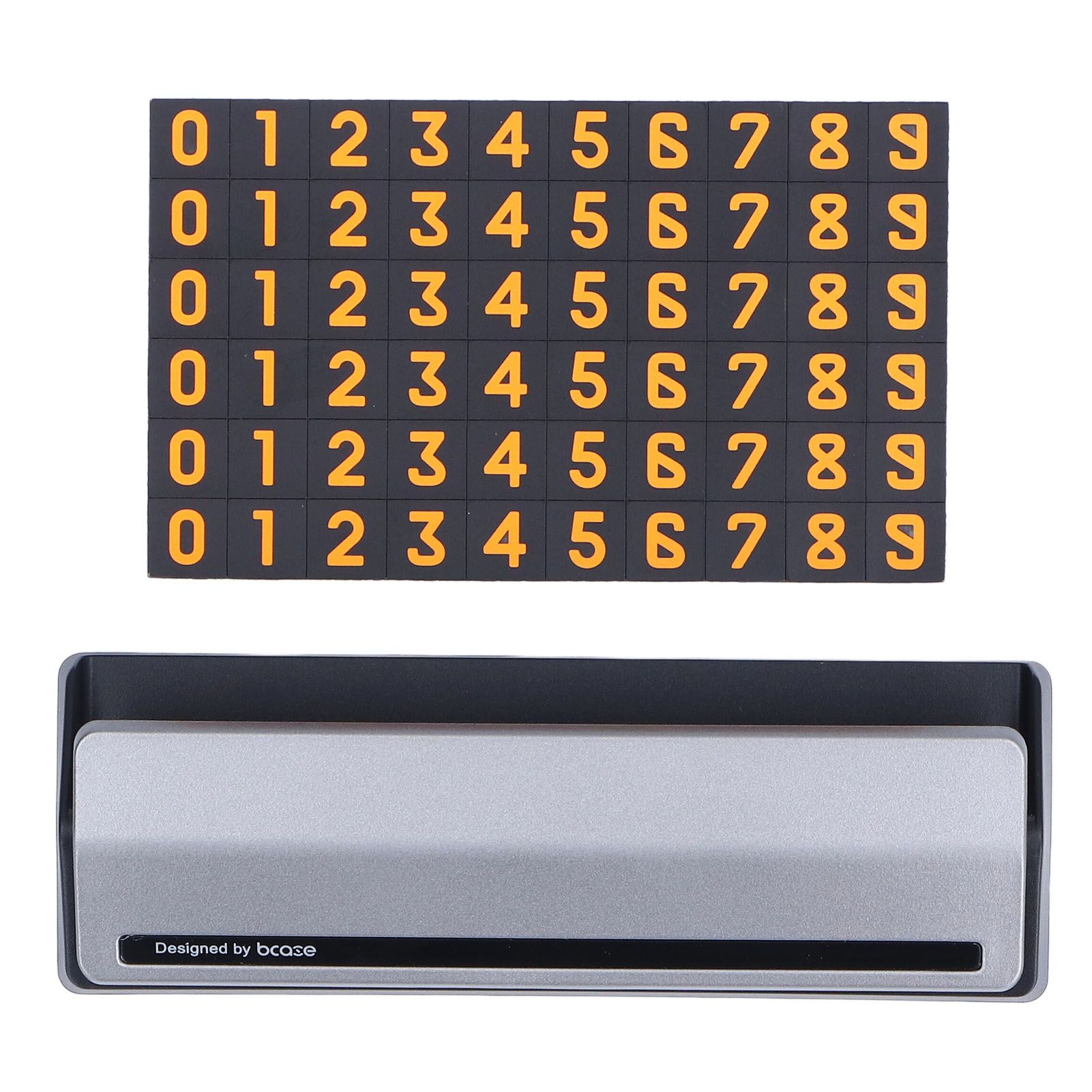 Car Temporary Parking Sign Stable Structure Environmentally Friendly Small Compact Exquisite Number PlateSilver - Image 1