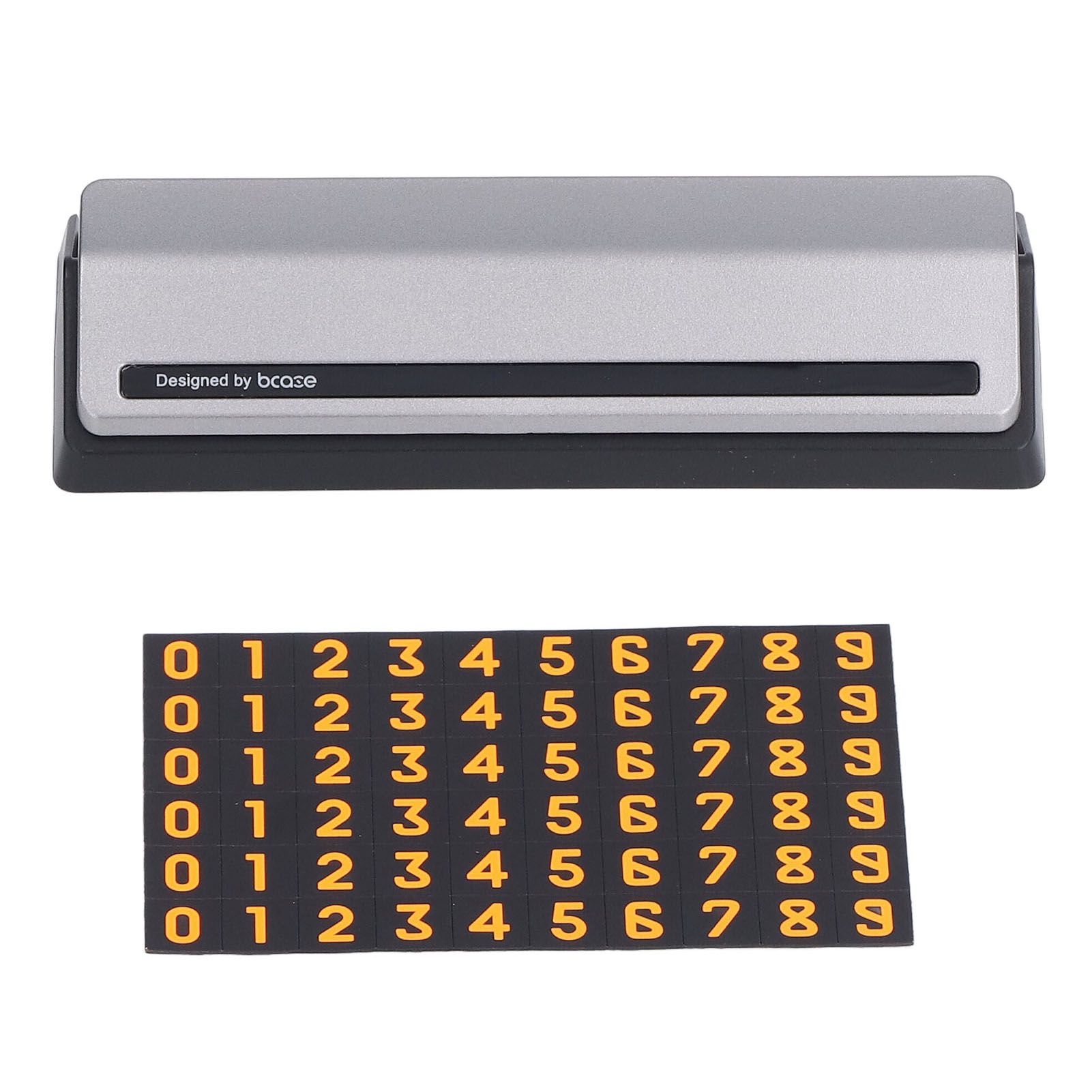 Car Temporary Parking Sign Stable Structure Environmentally Friendly Small Compact Exquisite Number PlateSilver - Image 2